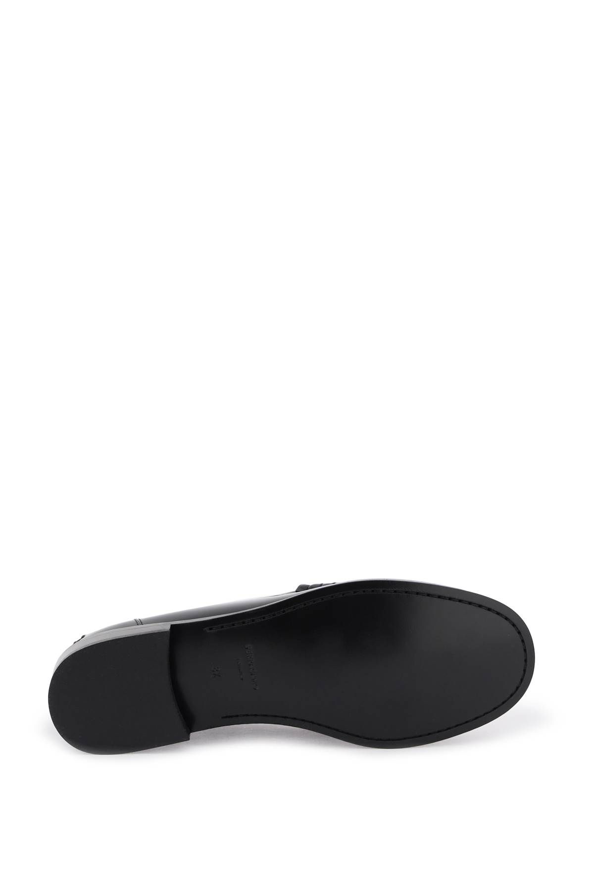 Shop Ferragamo Leather Loafers With Embossed Logo In White,black