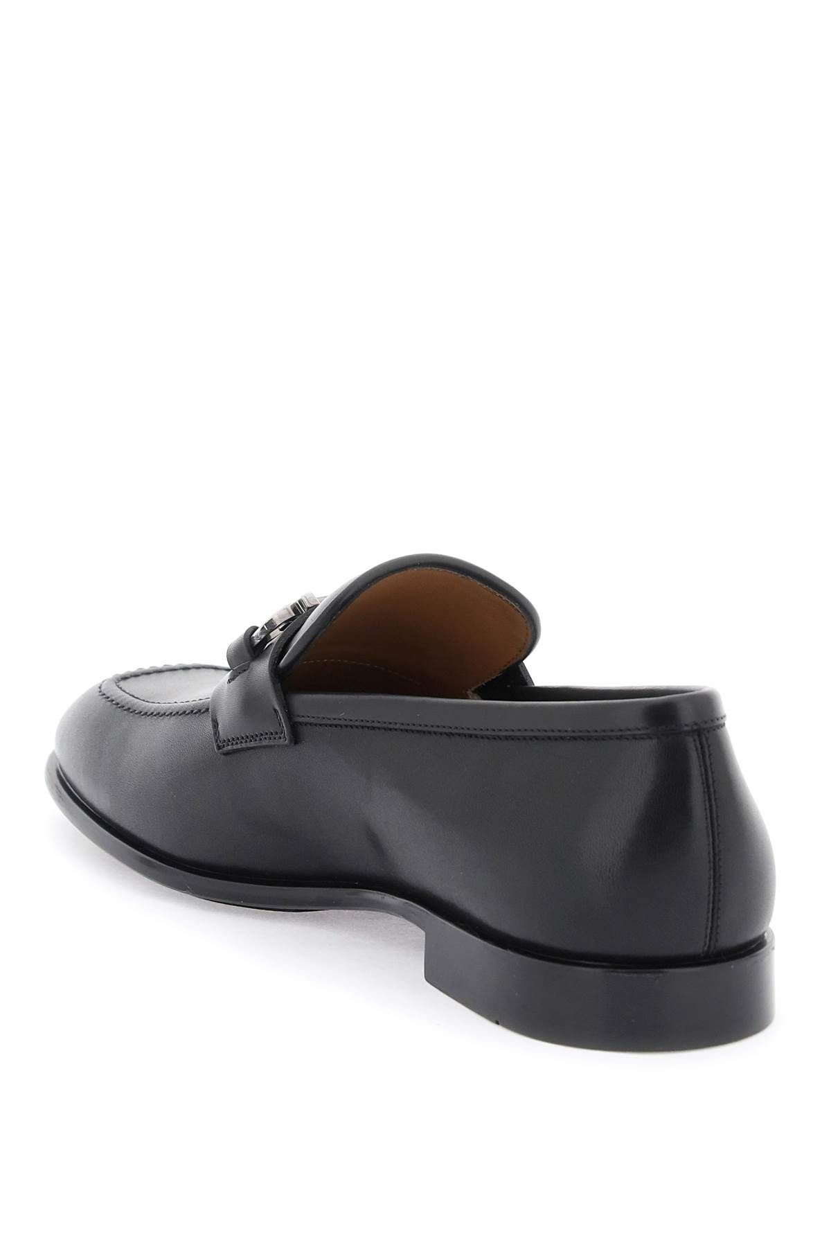 Shop Ferragamo Penny Loafers In Black