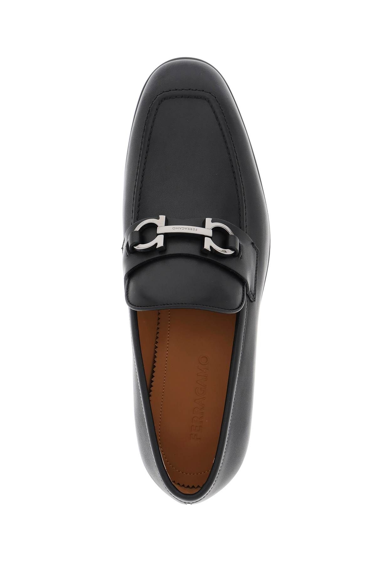 Shop Ferragamo Penny Loafers In Black