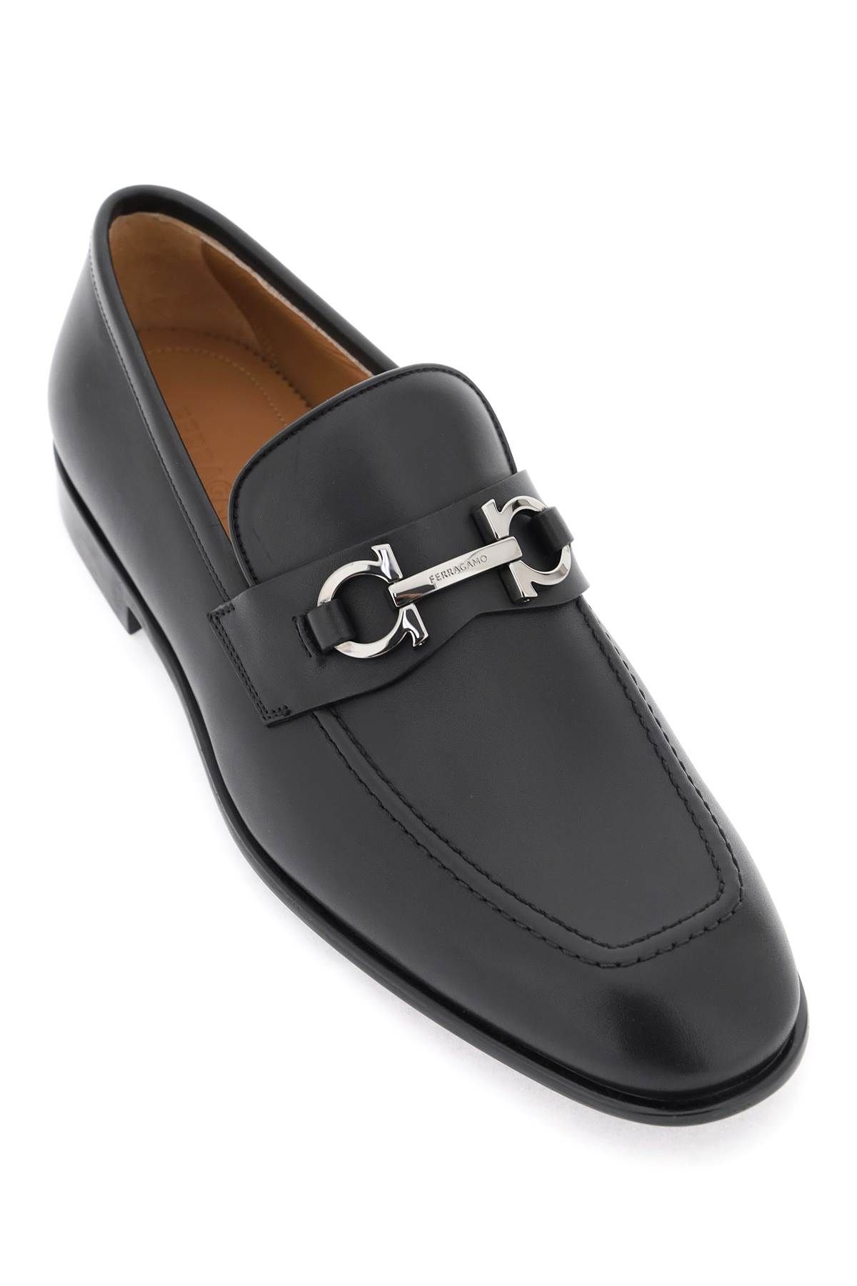 Shop Ferragamo Penny Loafers In Black