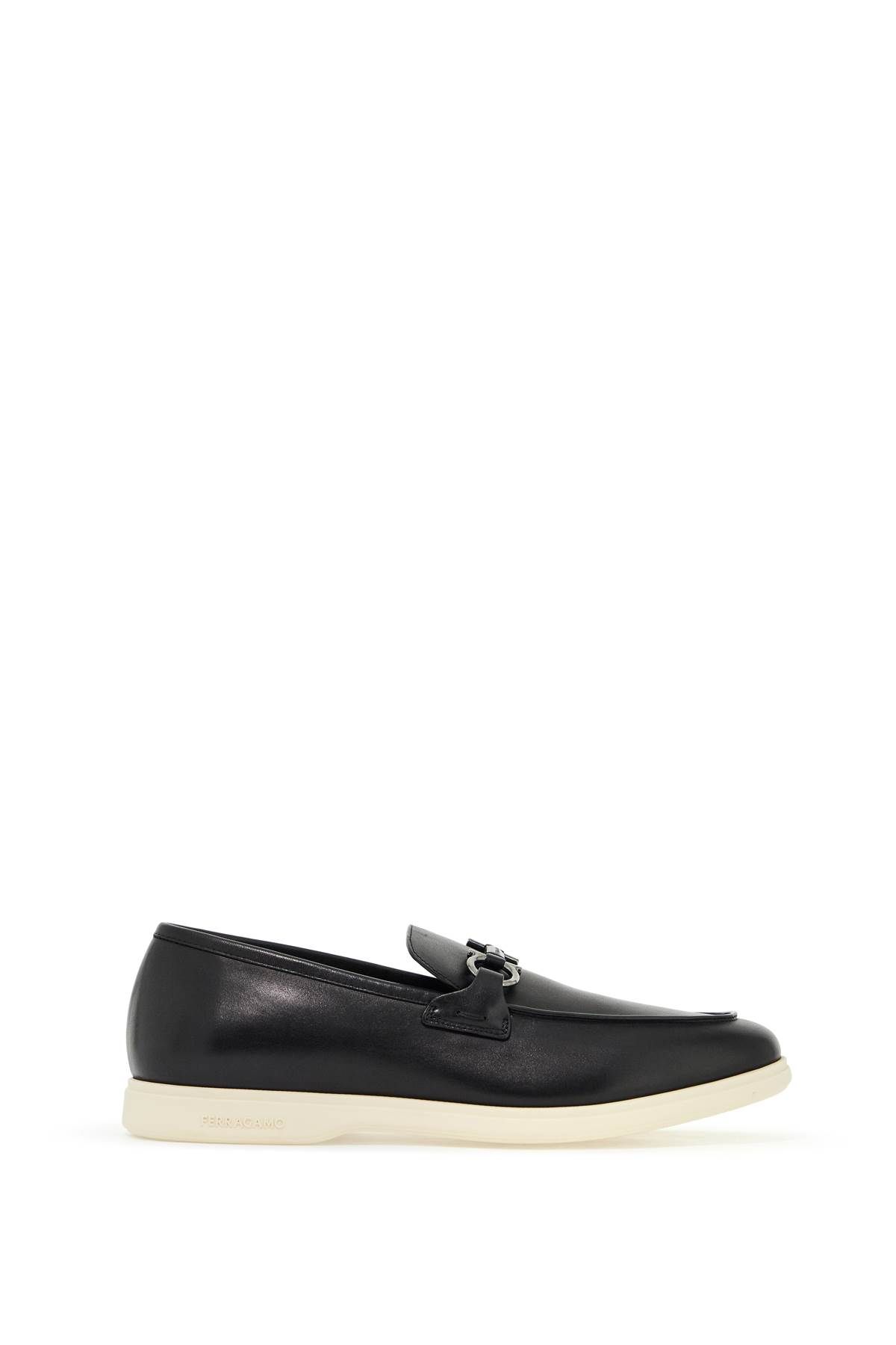 Shop Ferragamo Casual Loafers With G In Black