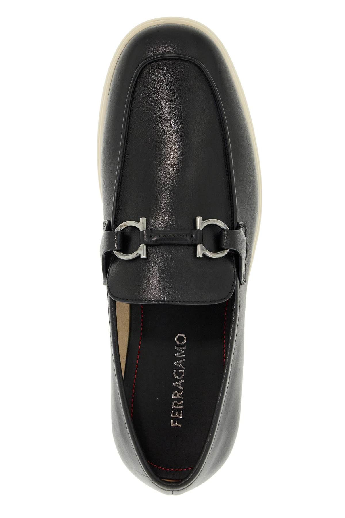 Shop Ferragamo Casual Loafers With G In Black