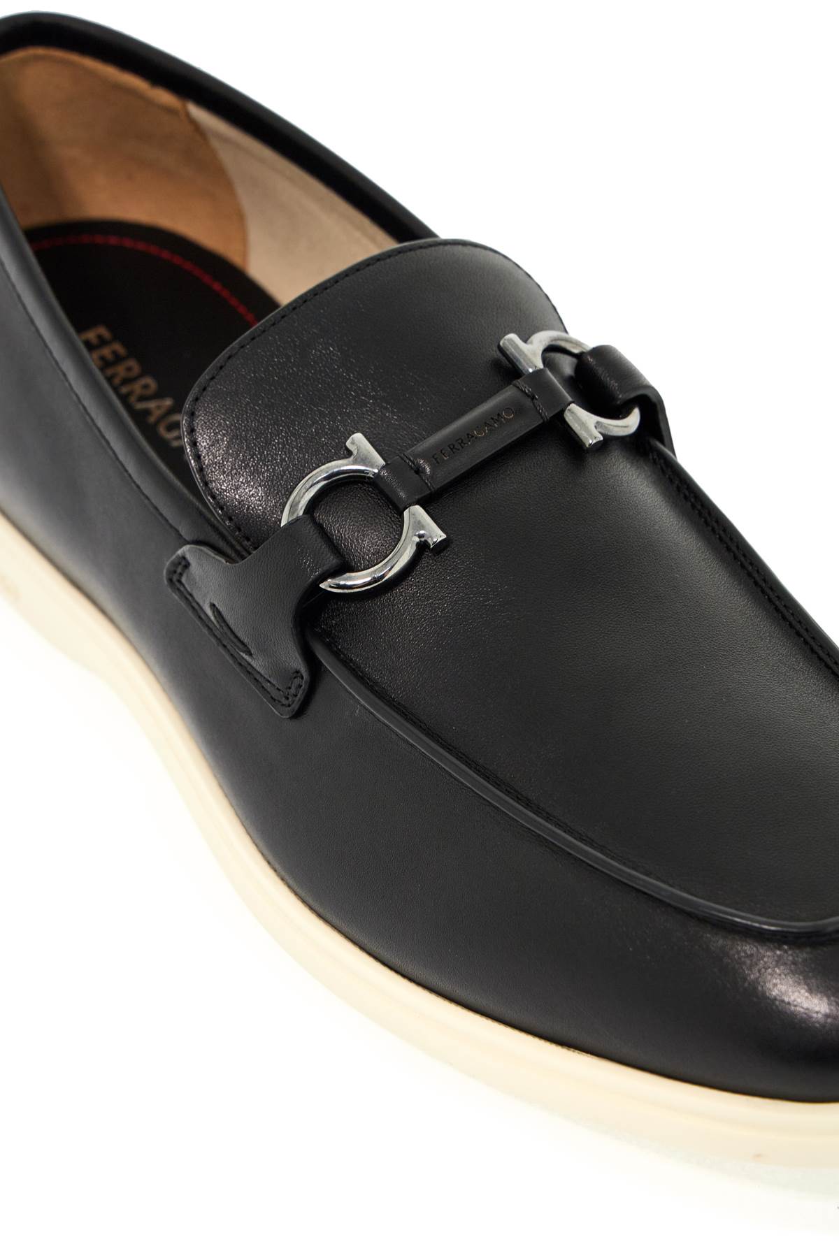 Shop Ferragamo Casual Loafers With G In Black