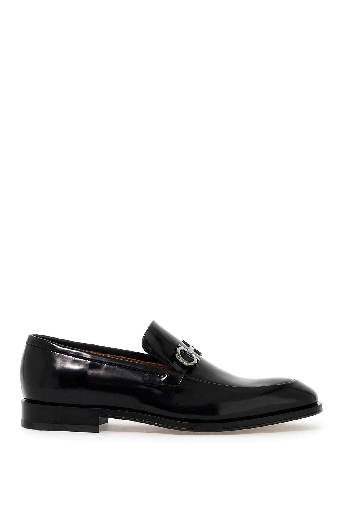 Shop Ferragamo Gancini Mocassins In Black