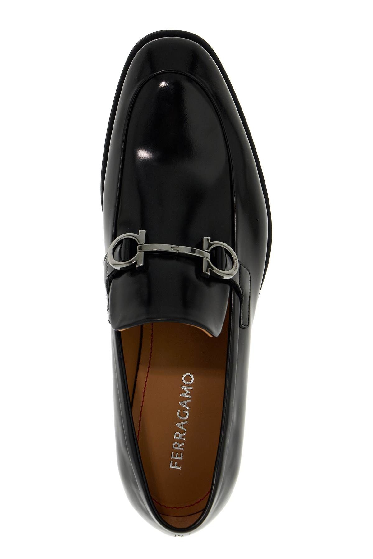 Shop Ferragamo Gancini Mocassins In Black