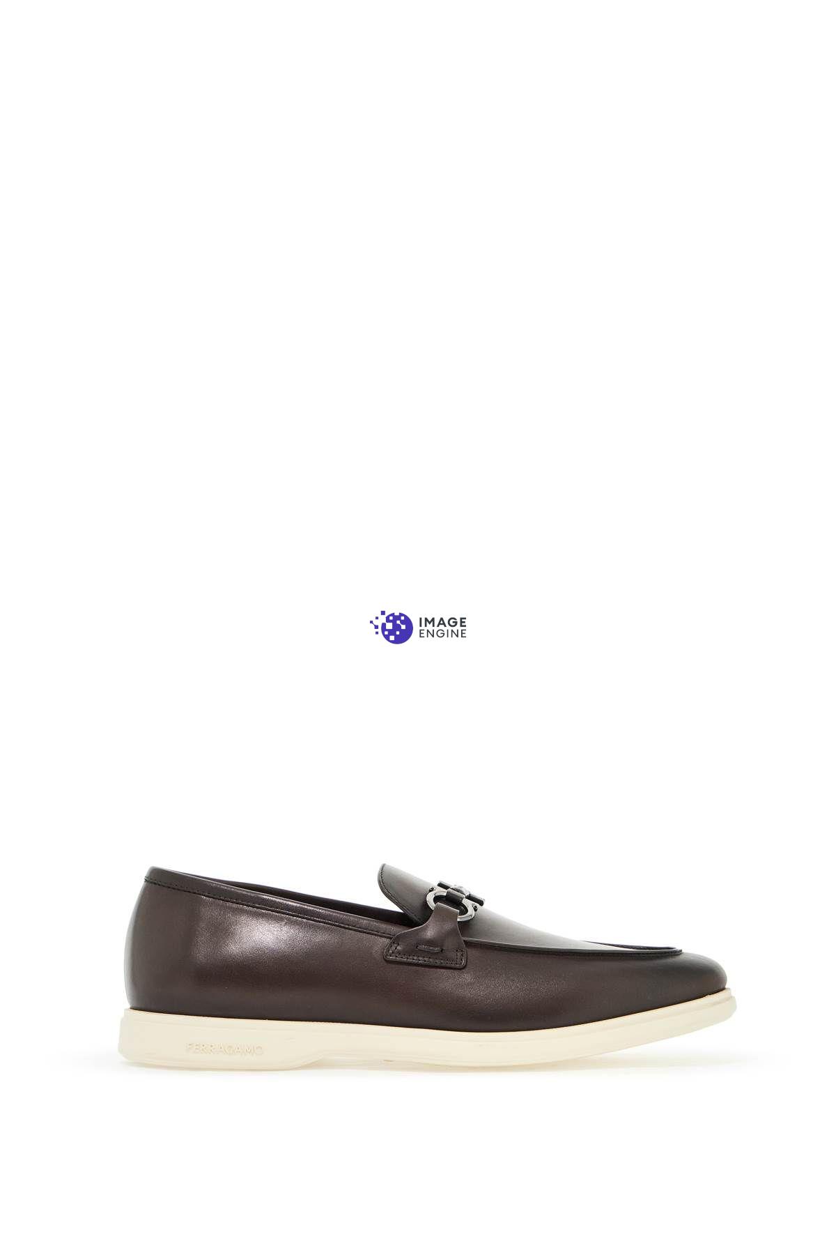 Shop Ferragamo Casual Gancini Orn In Brown