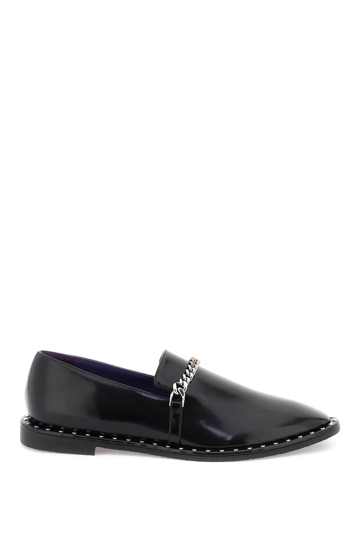 Shop Stella Mccartney Falabella Loafers In Black