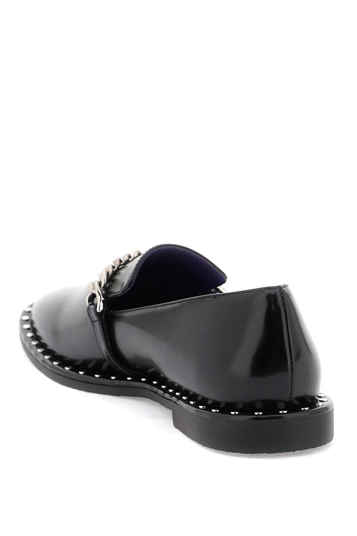 Shop Stella Mccartney Falabella Loafers In Black