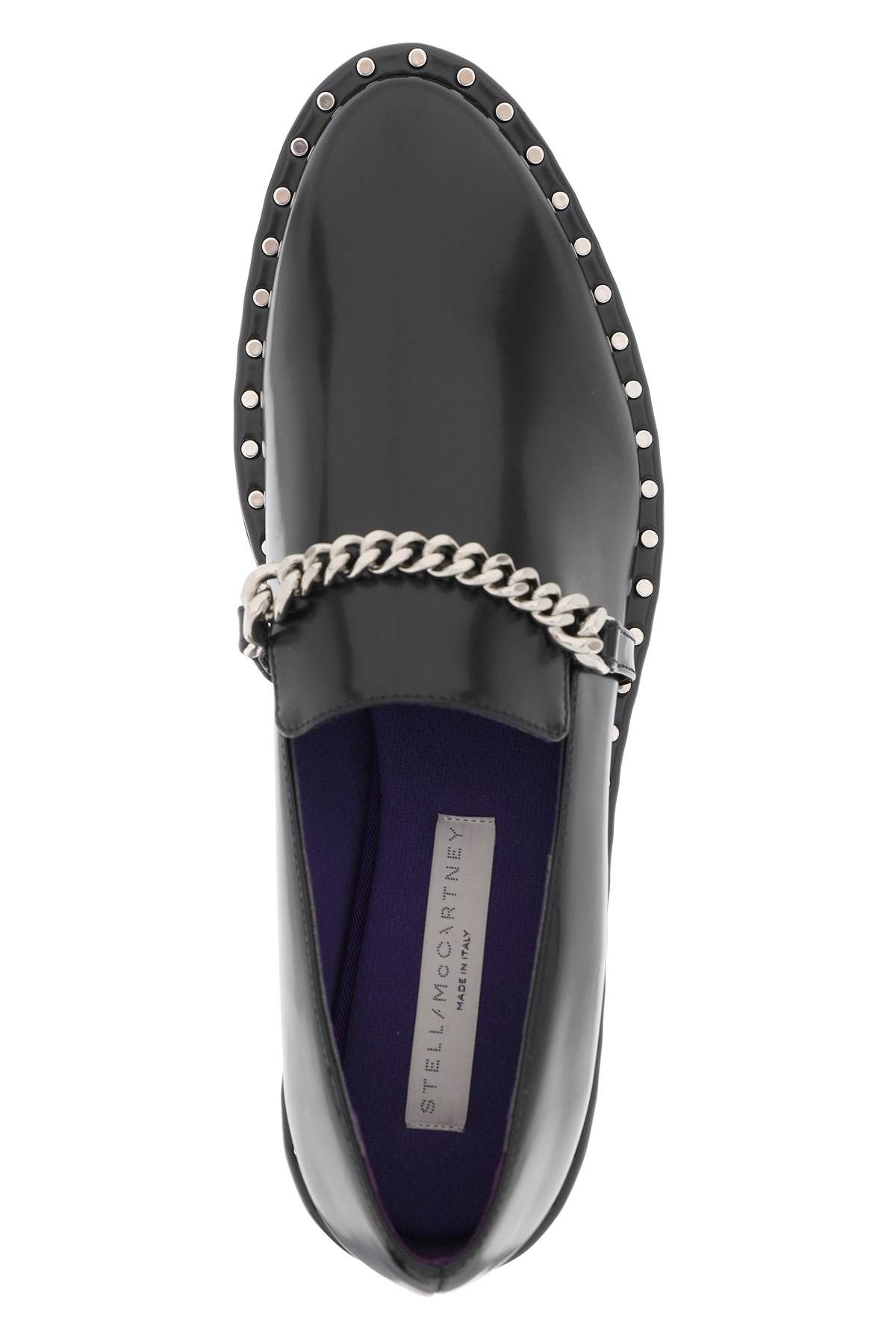 Shop Stella Mccartney Falabella Loafers In Black