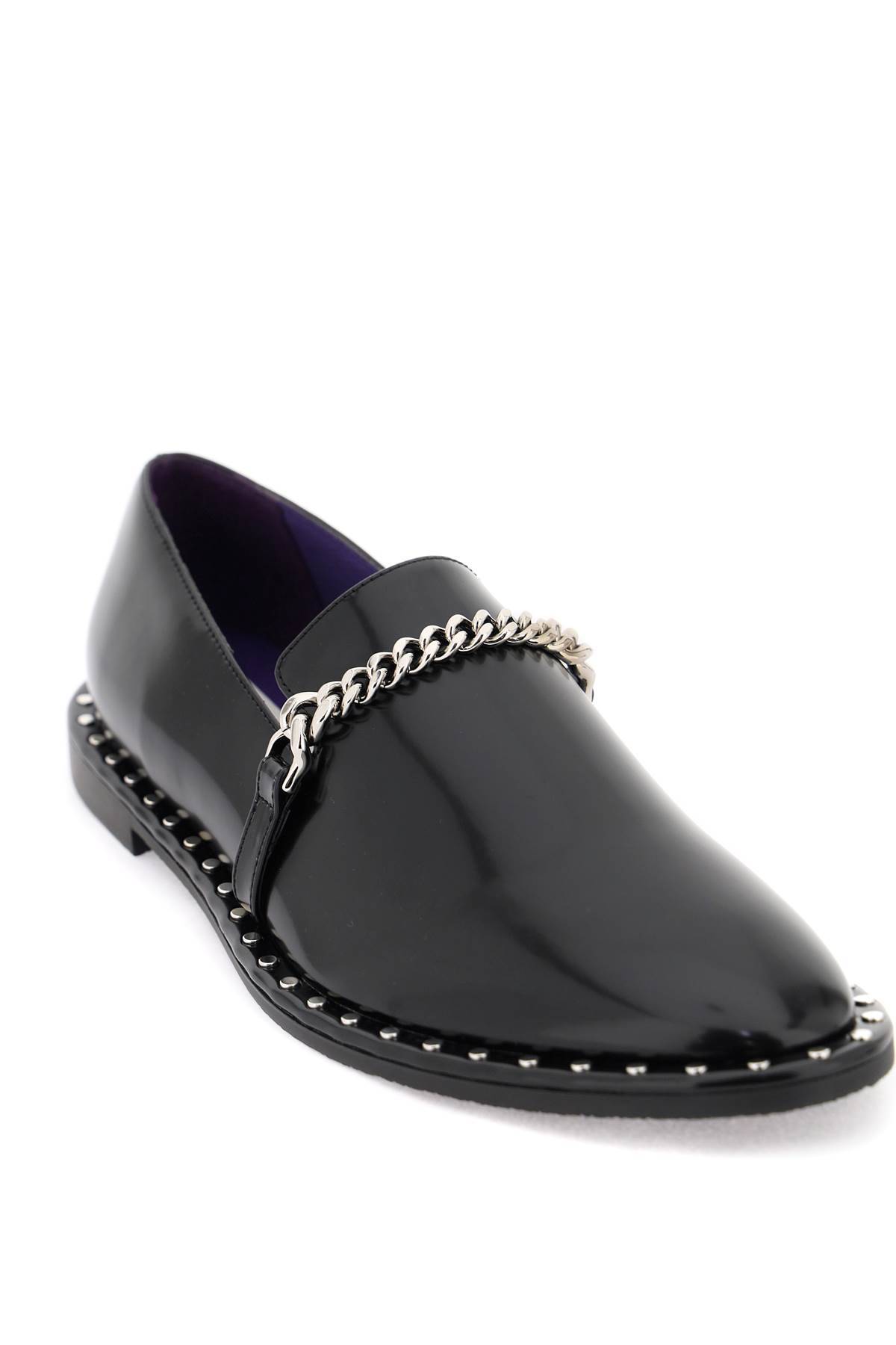 Shop Stella Mccartney Falabella Loafers In Black