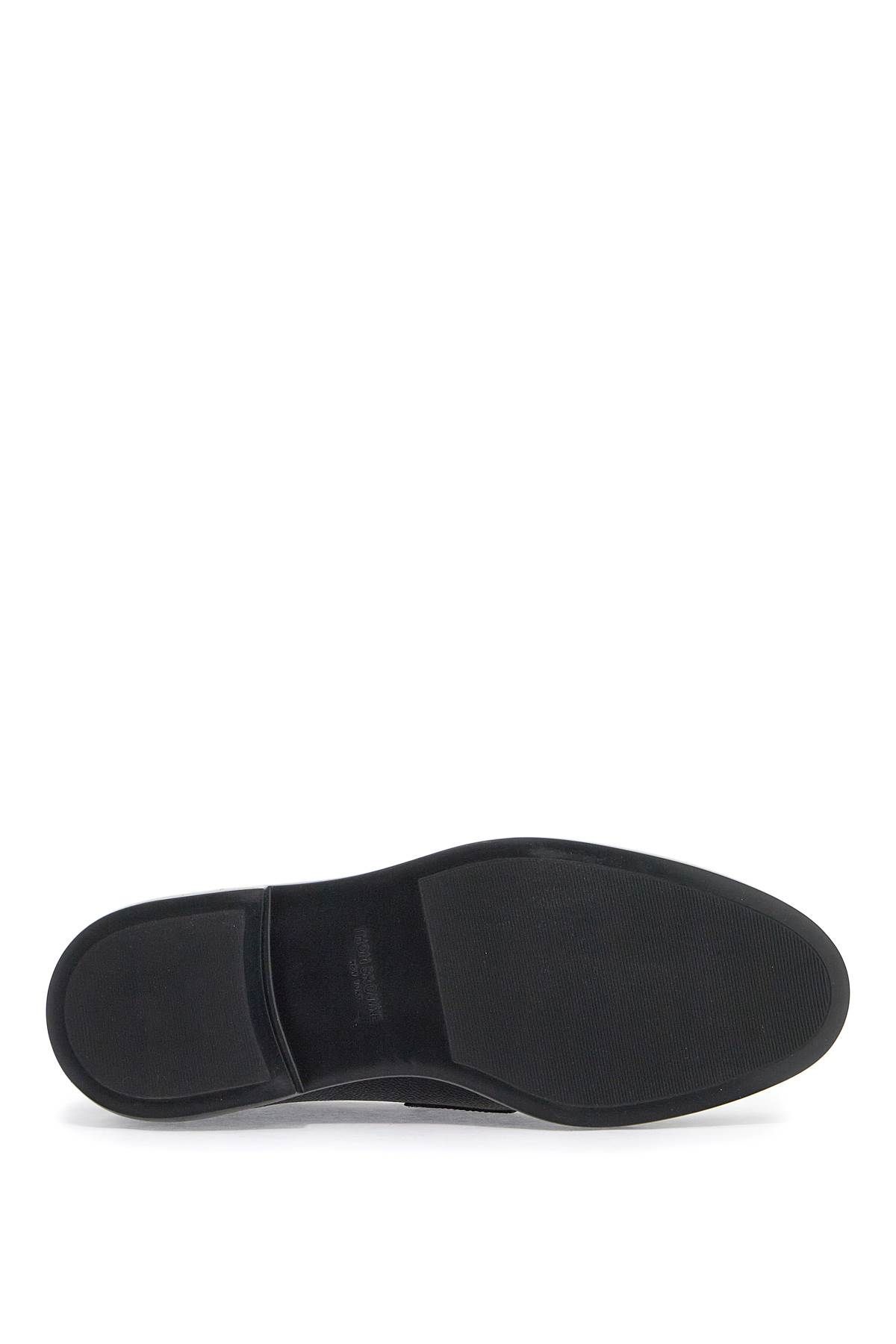 Shop Thom Browne Leather Loafers In Black