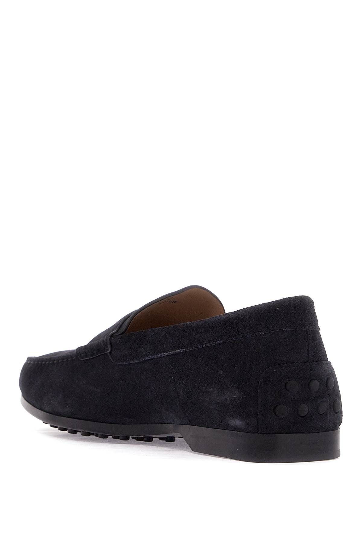 Shop Tod's Suede Loaf In Blue