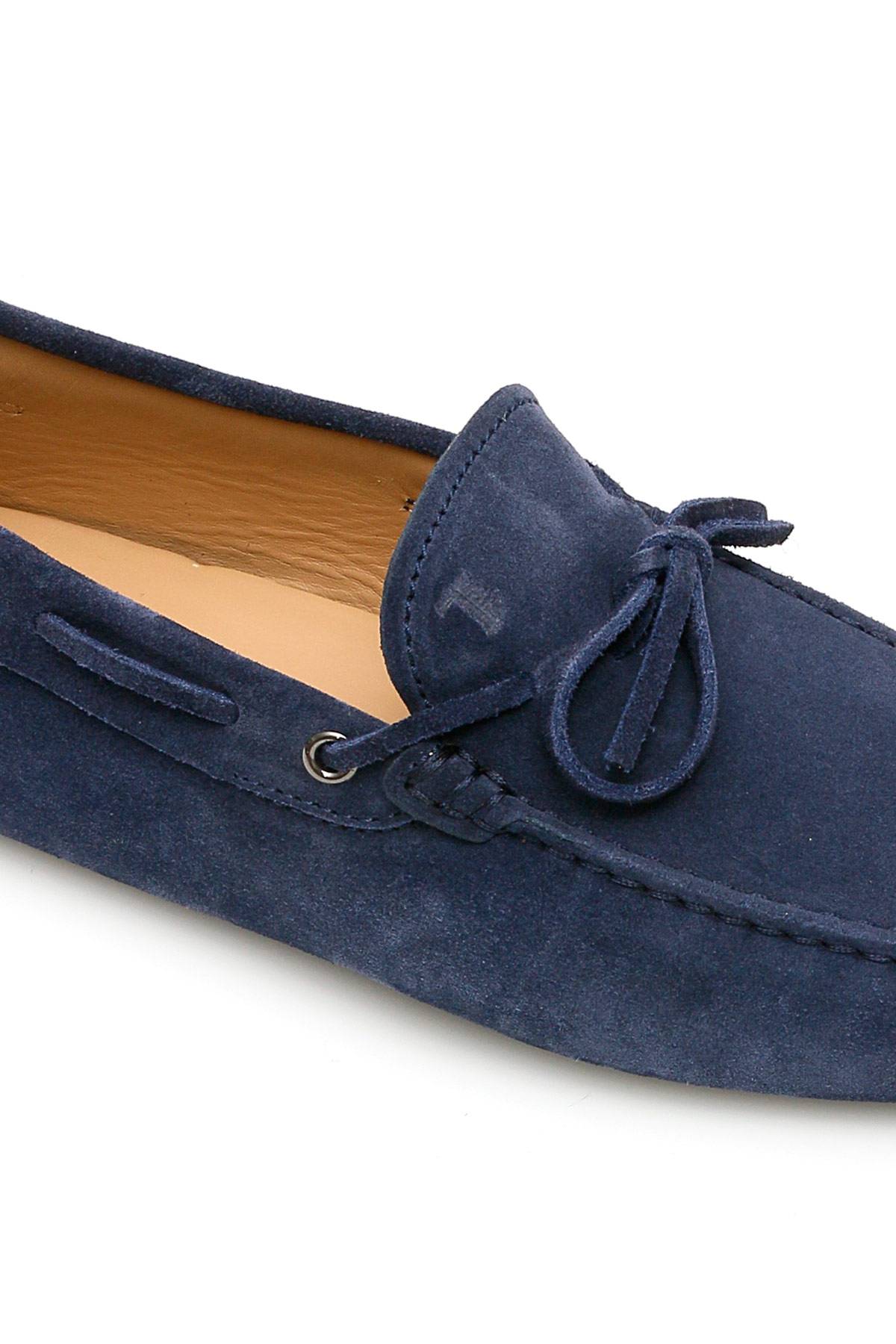 Shop Tod's Gommino Loafers With Laces In Blue