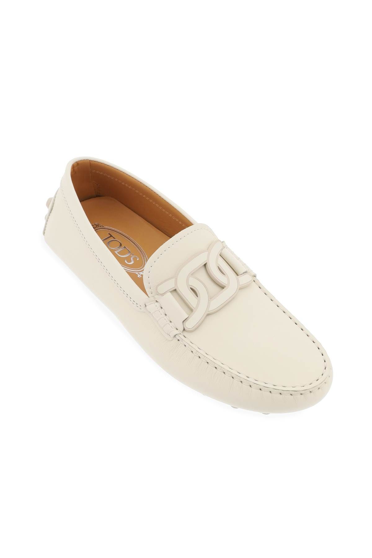 Shop Tod's Gommino Bubble Kate Loafers In White