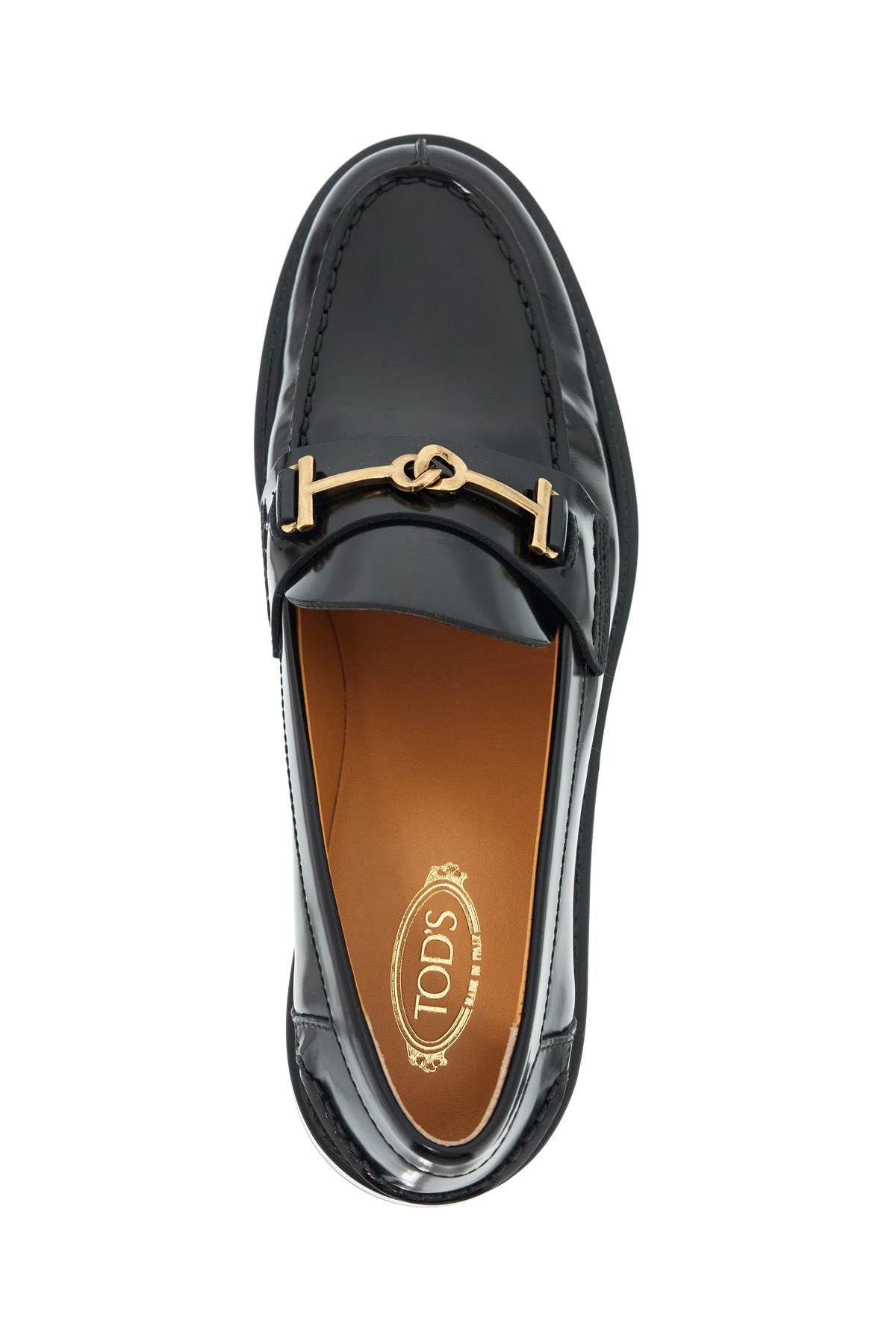 Shop Tod's Leather Loafers For In Black