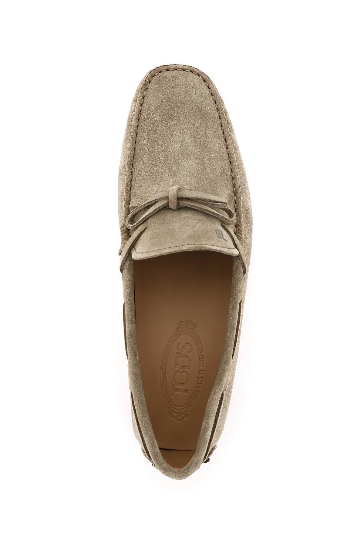 Shop Tod's Gommino Loafers With Laces In Grey