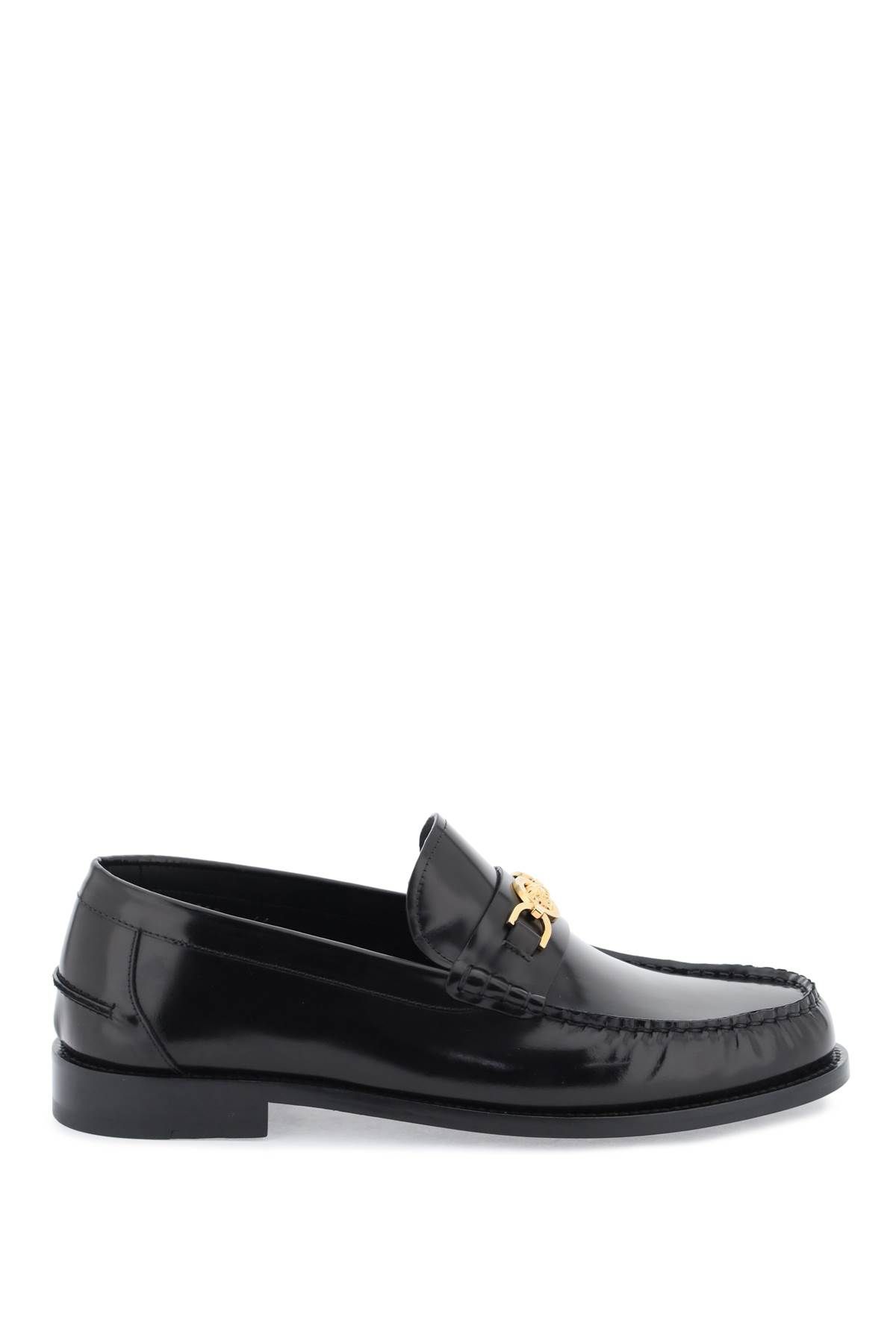 Shop Versace Medusa '95 Loafers In Black