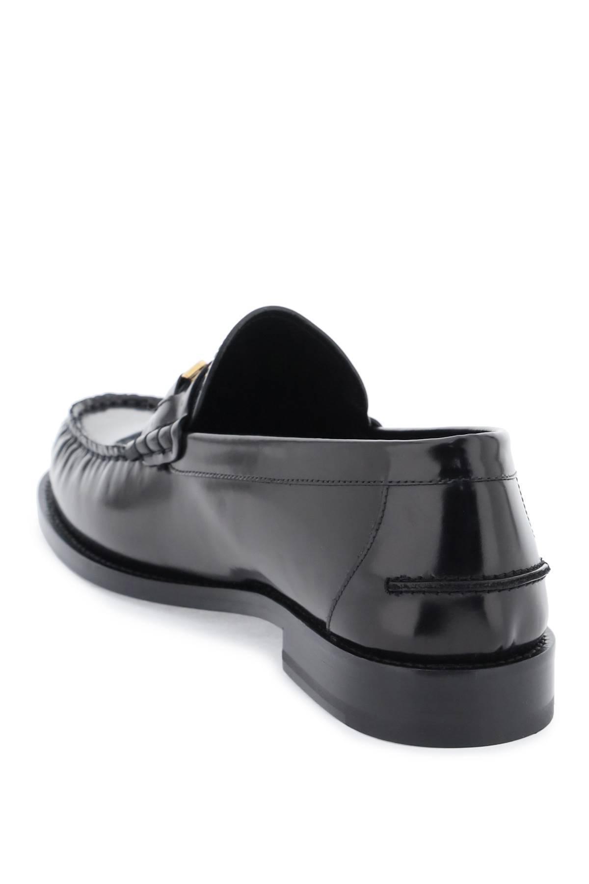 Shop Versace Medusa '95 Loafers In Black