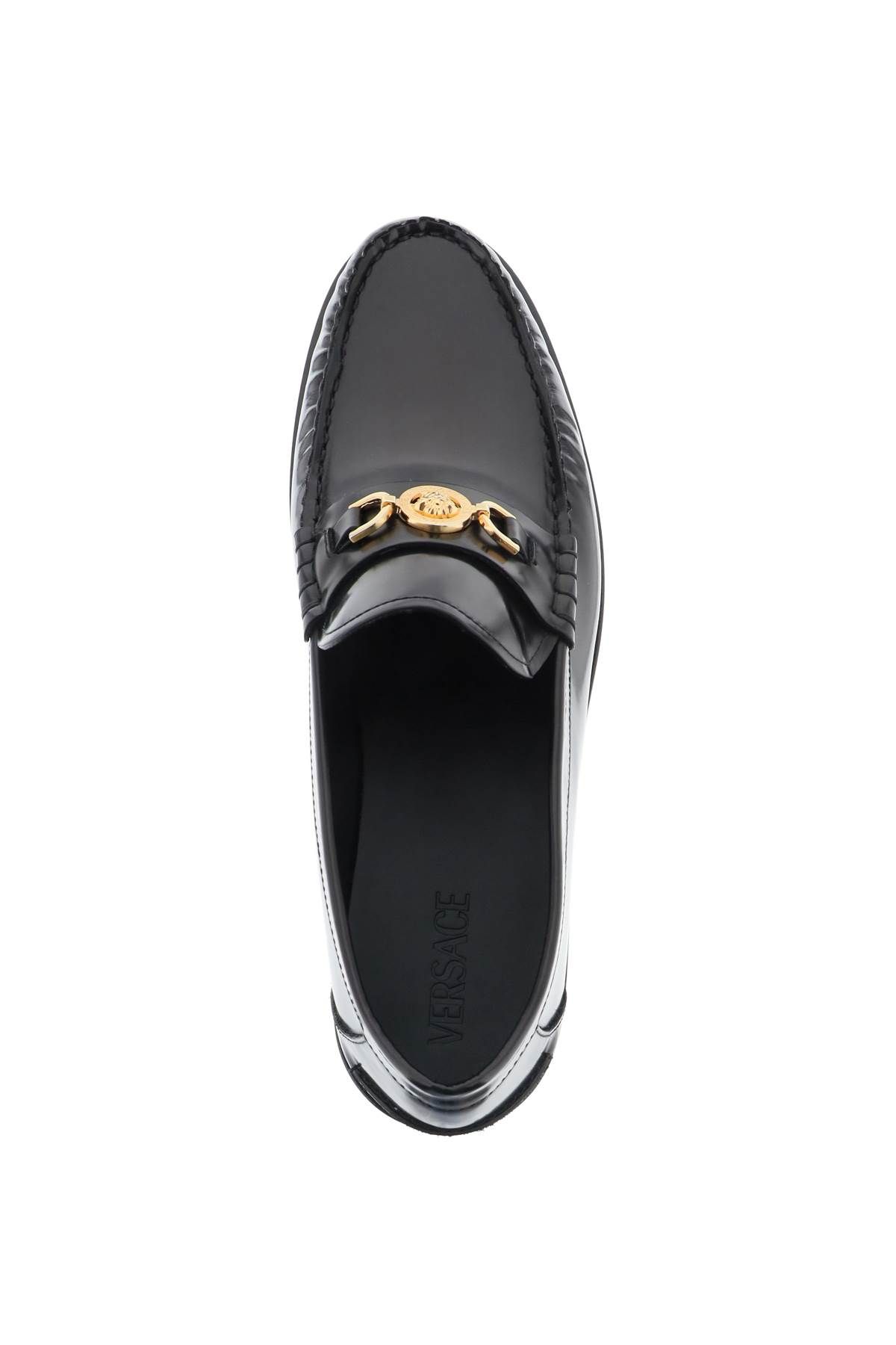 Shop Versace Medusa '95 Loafers In Black