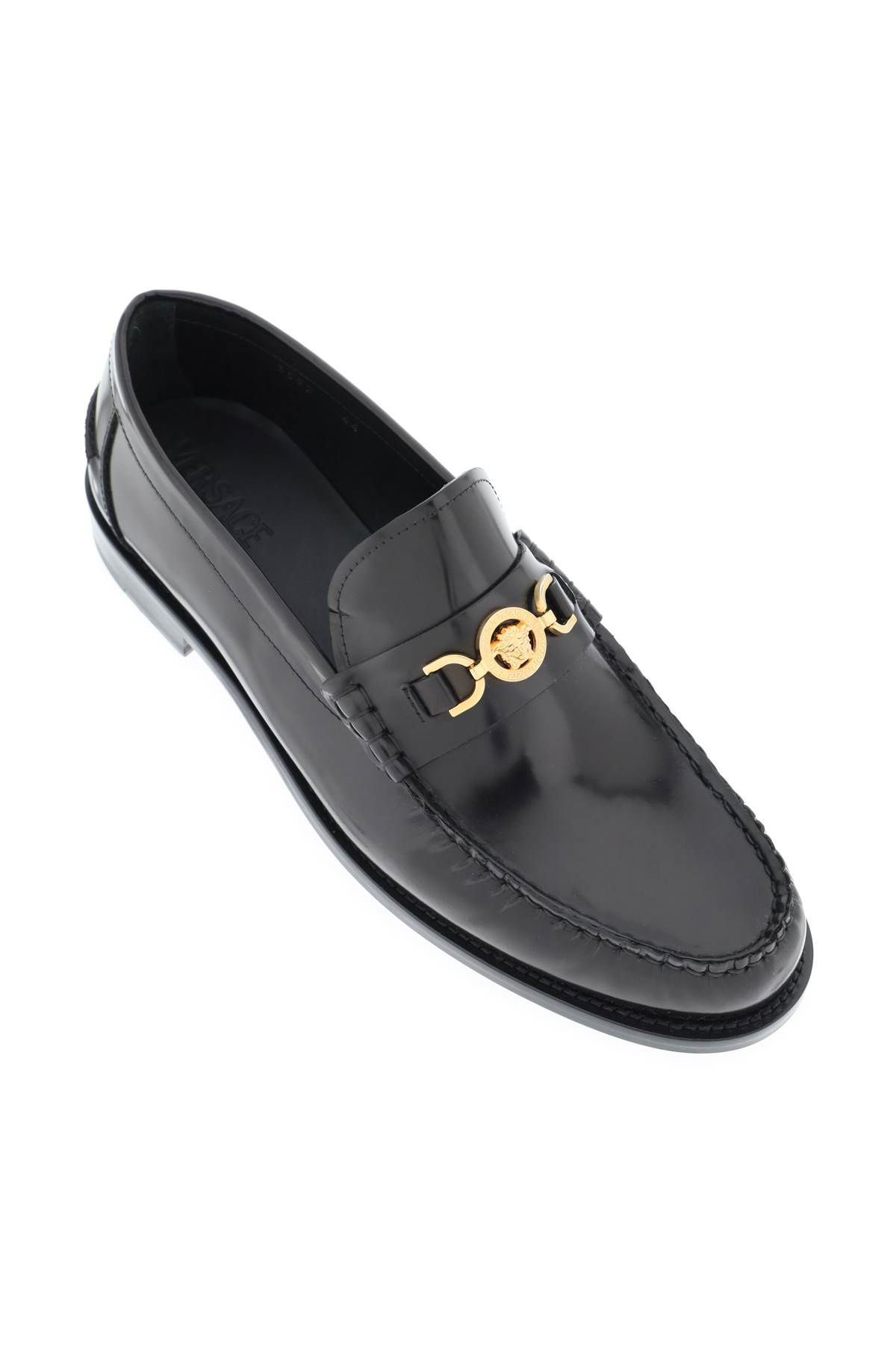 Shop Versace Medusa '95 Loafers In Black