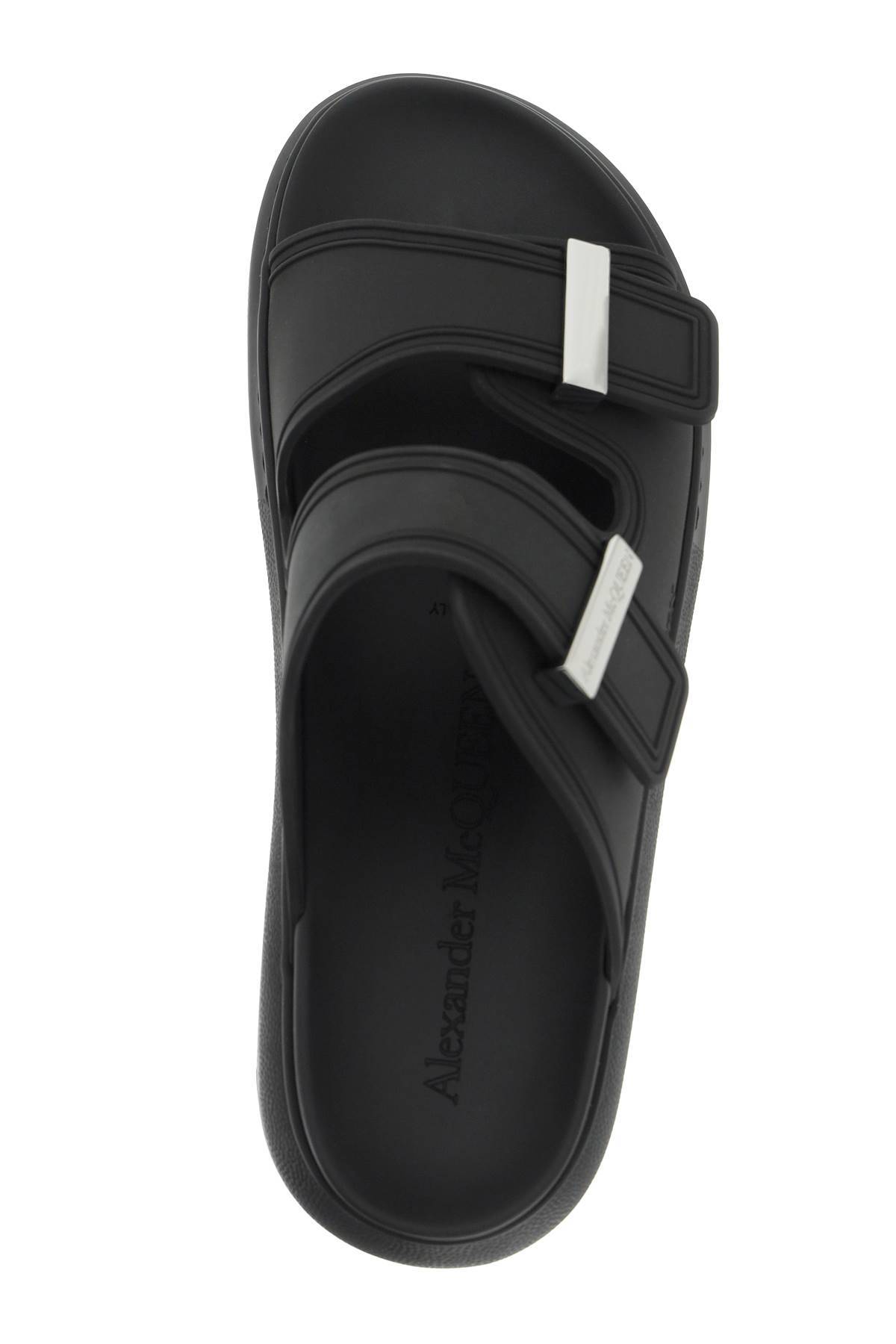 Shop Alexander Mcqueen Hybrid Slides In Black