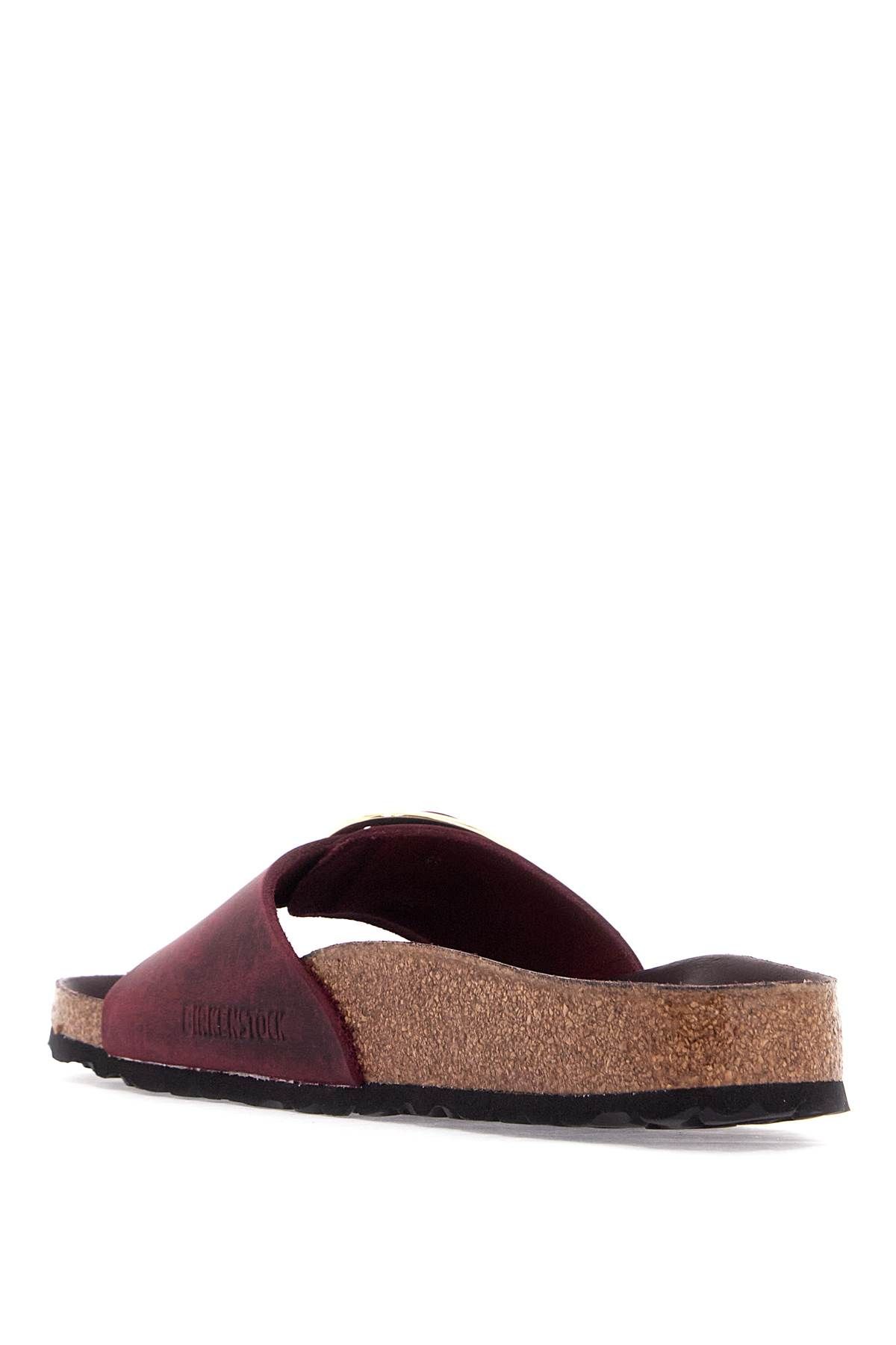 Shop Birkenstock Madrid Big Buckle Slides In Purple