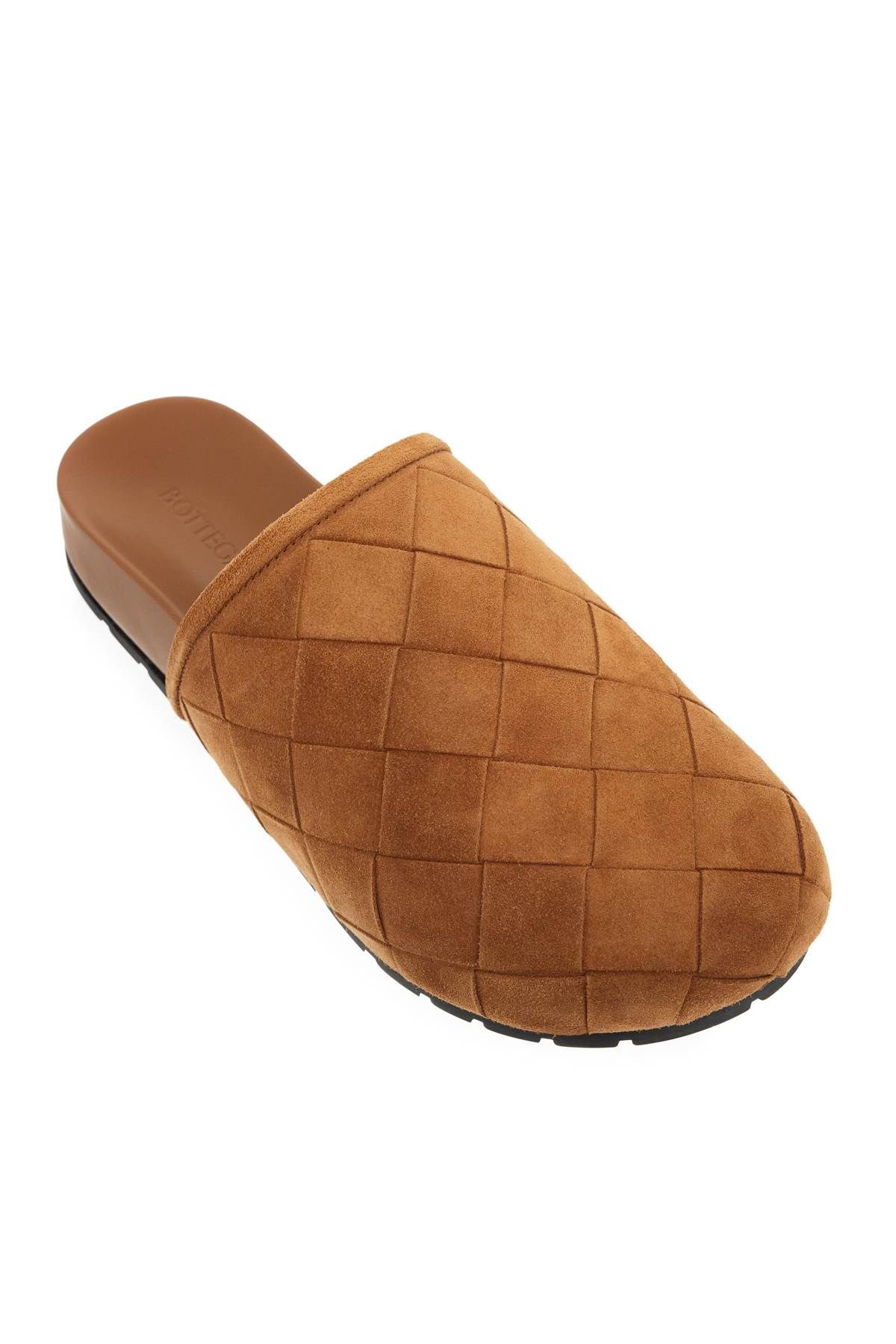 Shop Bottega Veneta Suede Reggie Mule In Brown