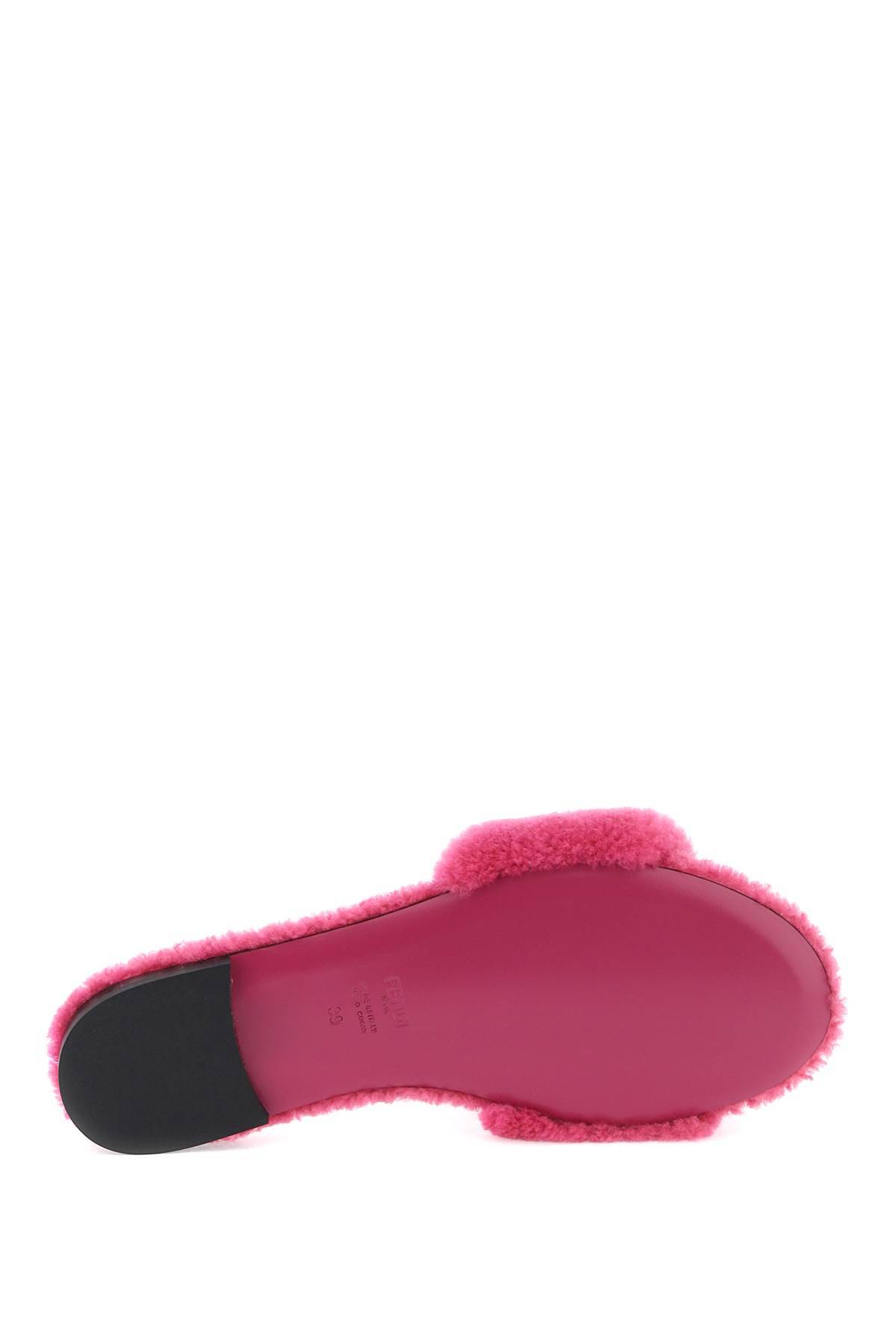 Shop Fendi Baguette Slides In Pink,fuchsia