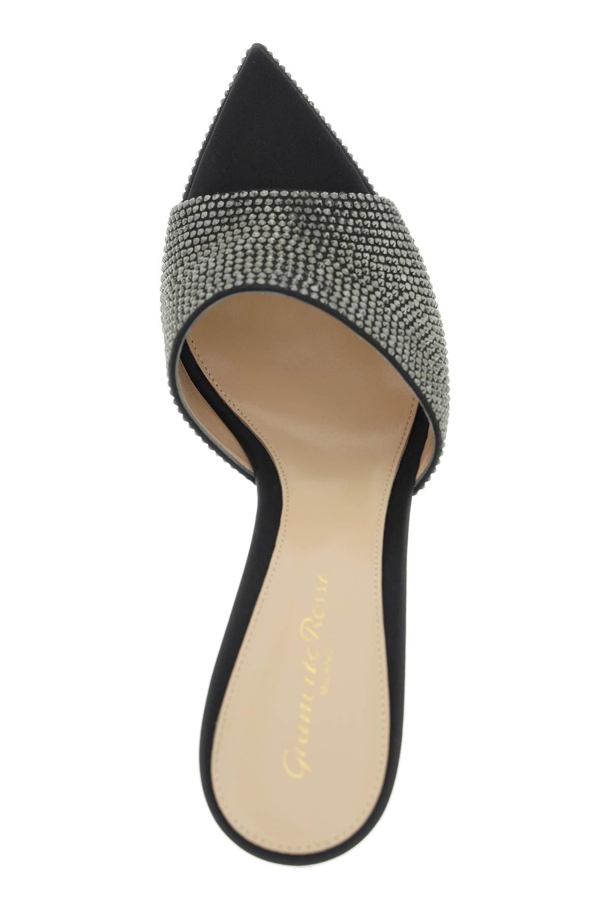 Shop Gianvito Rossi 'crystal Tracey' Mules In Black