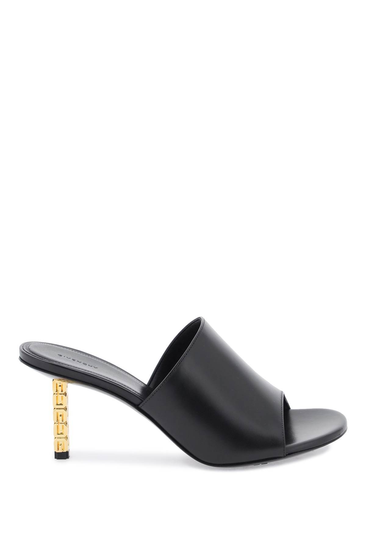 Shop Givenchy G Cube Leather Mules In Black