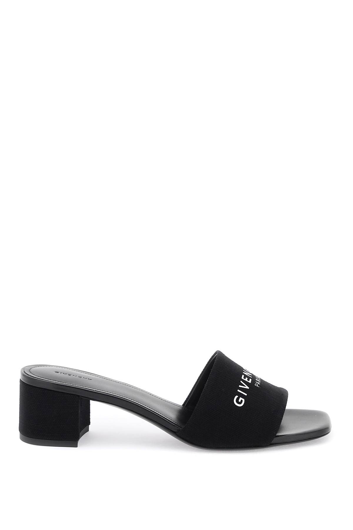 Shop Givenchy Canvas 4g Mules In Black