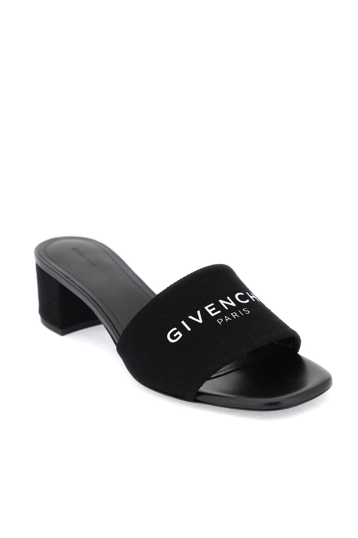 Shop Givenchy Canvas 4g Mules In Black