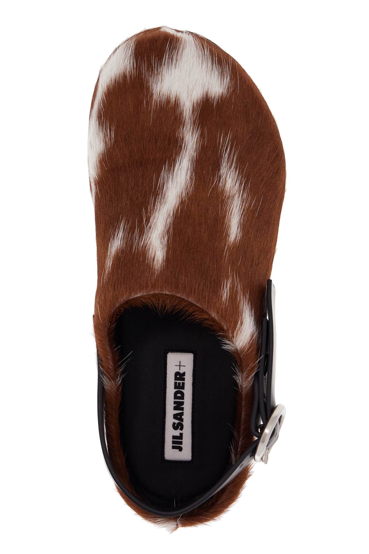 Shop Jil Sander Horsehair Sabot C In Brown