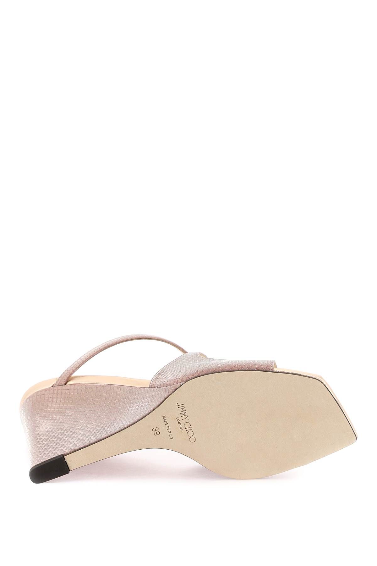 Shop Jimmy Choo 'anise Wedge 85' Mules In Pink