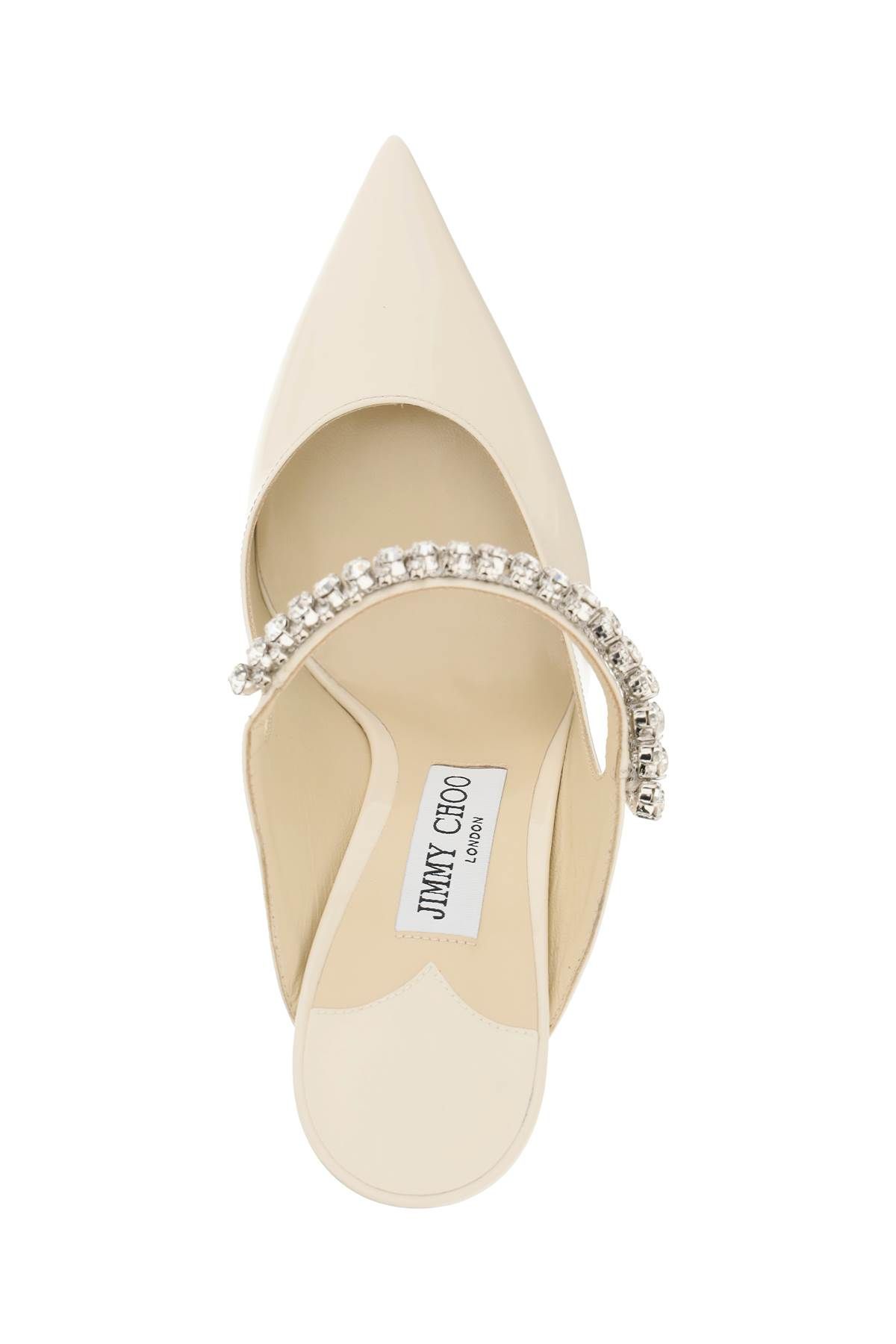 Shop Jimmy Choo Bing Crystal Mules In White