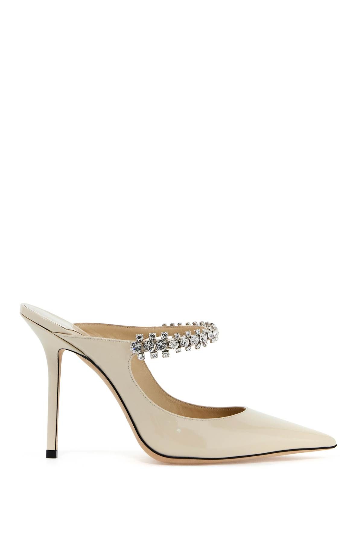 Shop Jimmy Choo Bing Crystal Mules In Neutro