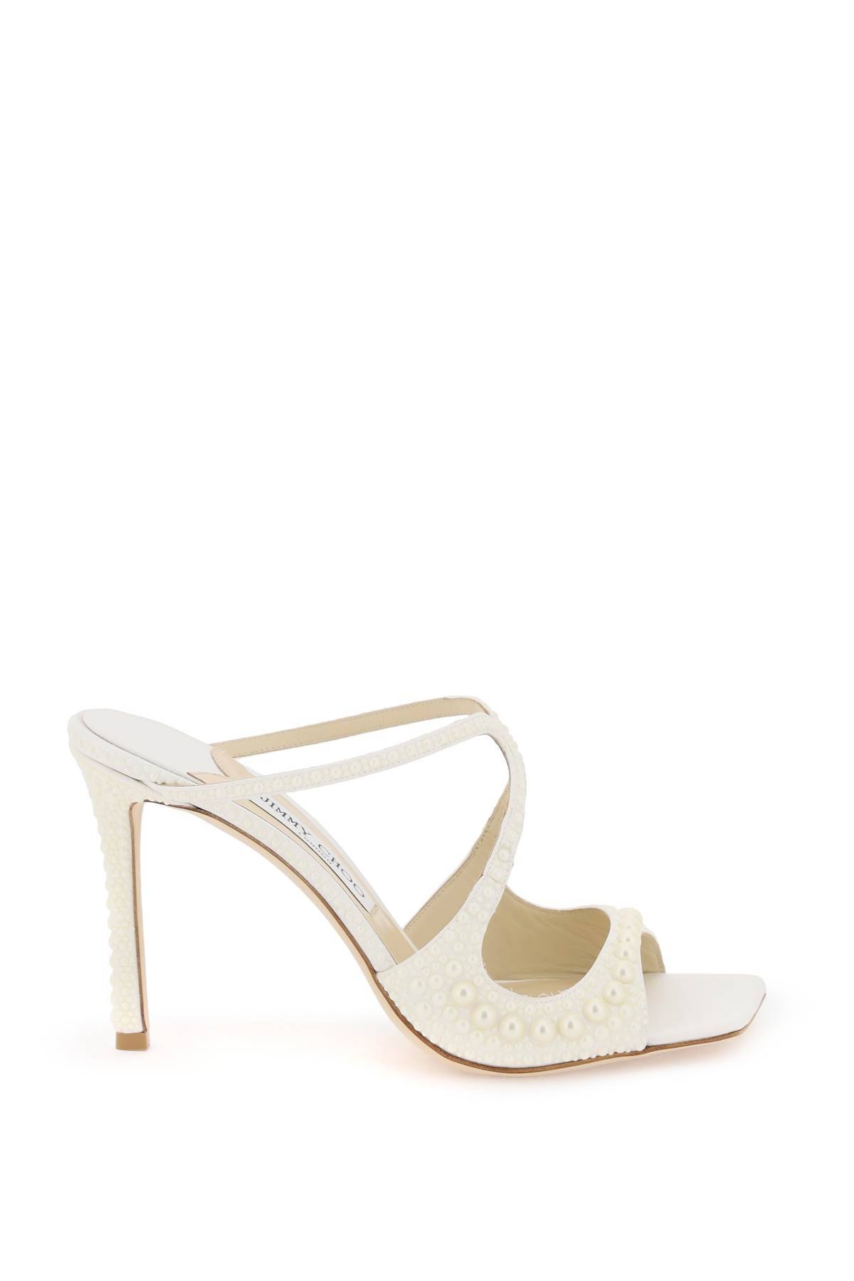 Shop Jimmy Choo Anise 95 Mules In White