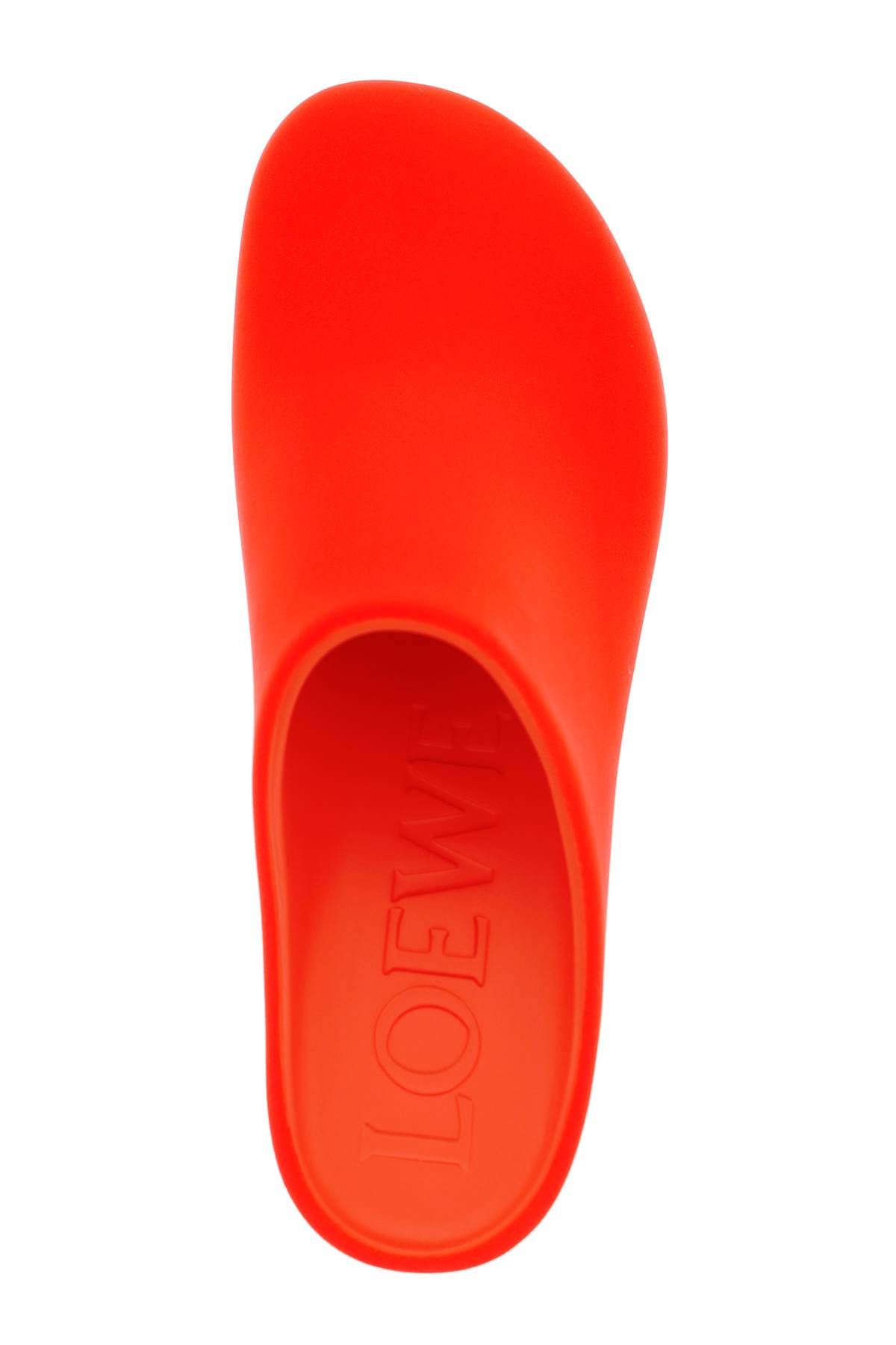Shop Loewe Flocked Rubber Clogs In Orange,fluo