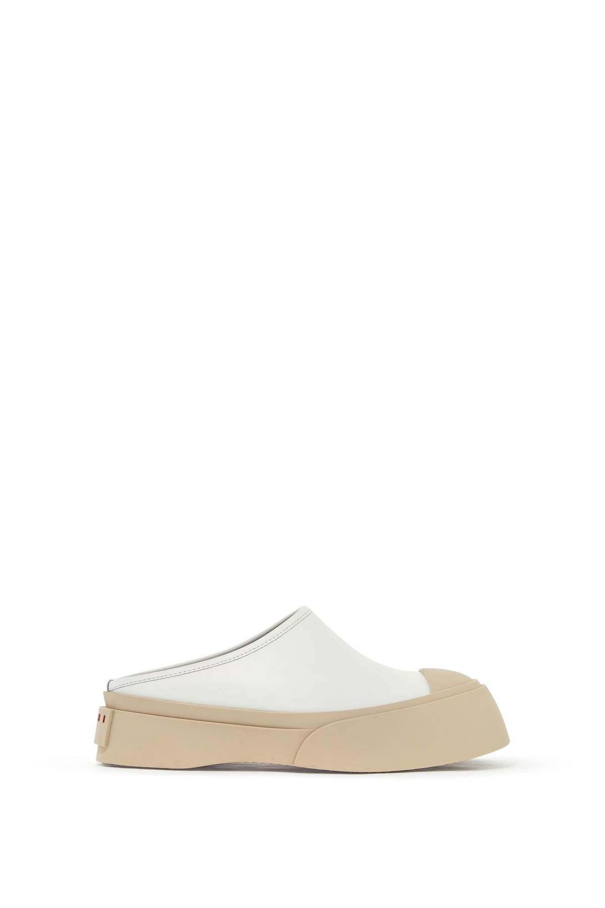 Shop Marni Smooth Leather Pablo Clogs In White