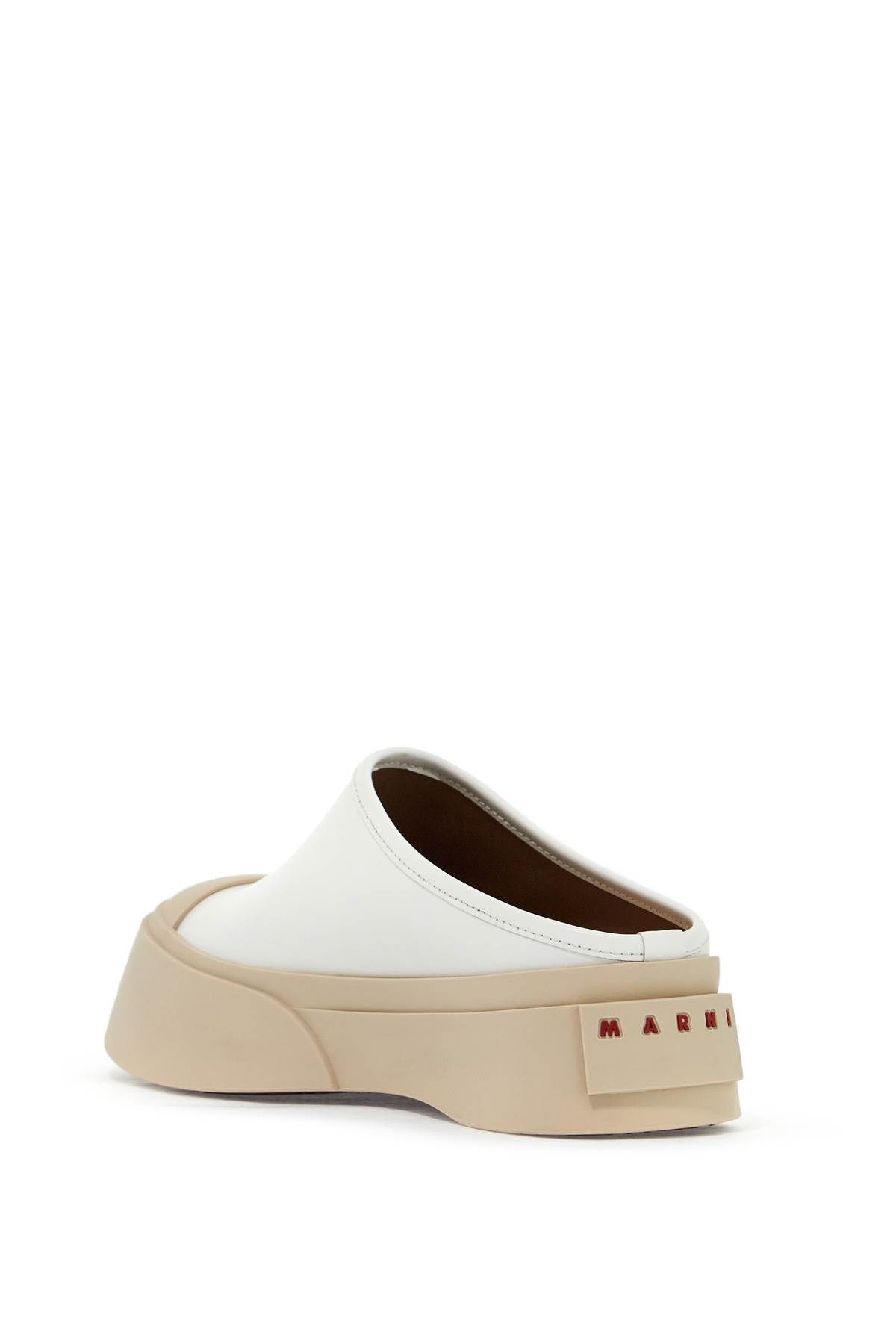 Shop Marni Smooth Leather Pablo Clogs In White