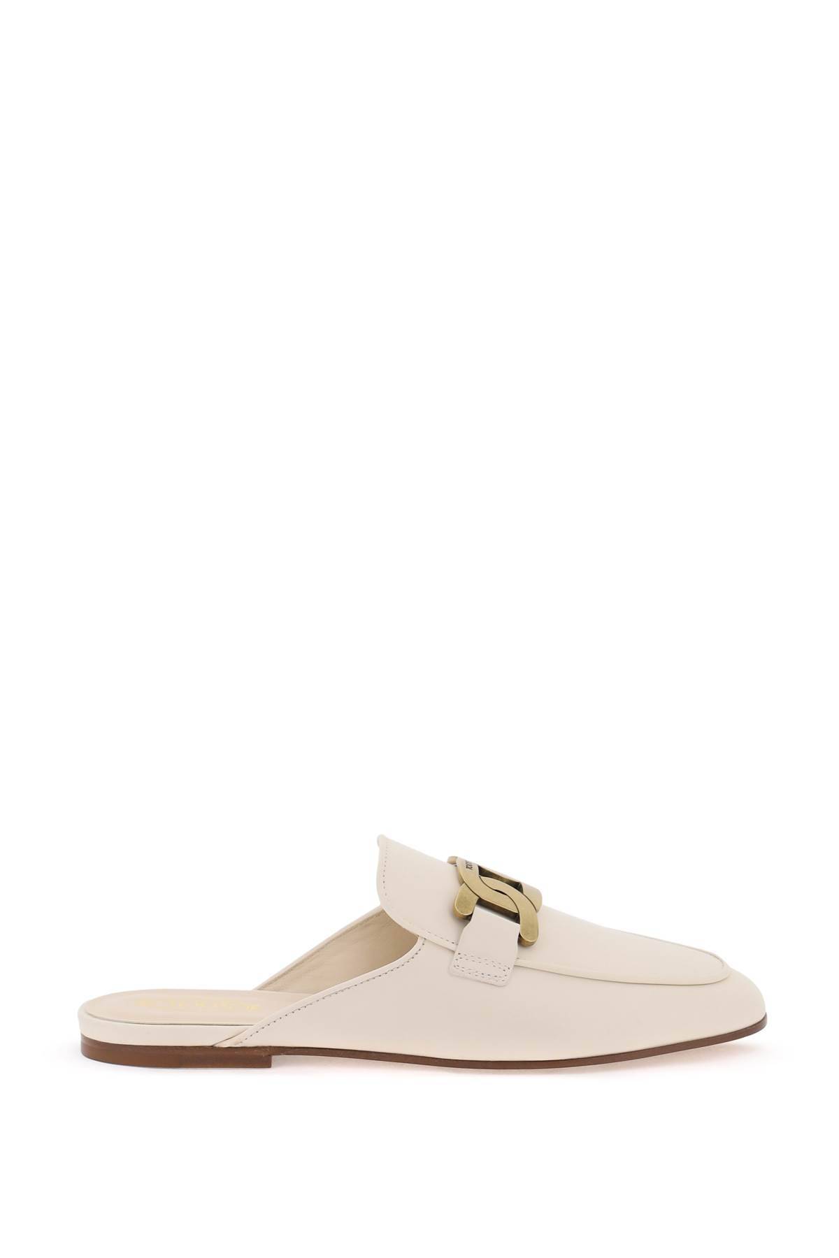 Shop Tod's Kate Leather Sabot In White