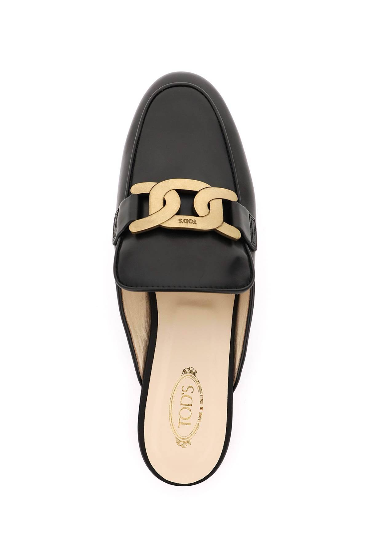 Shop Tod's Kate Leather Sabot In Black