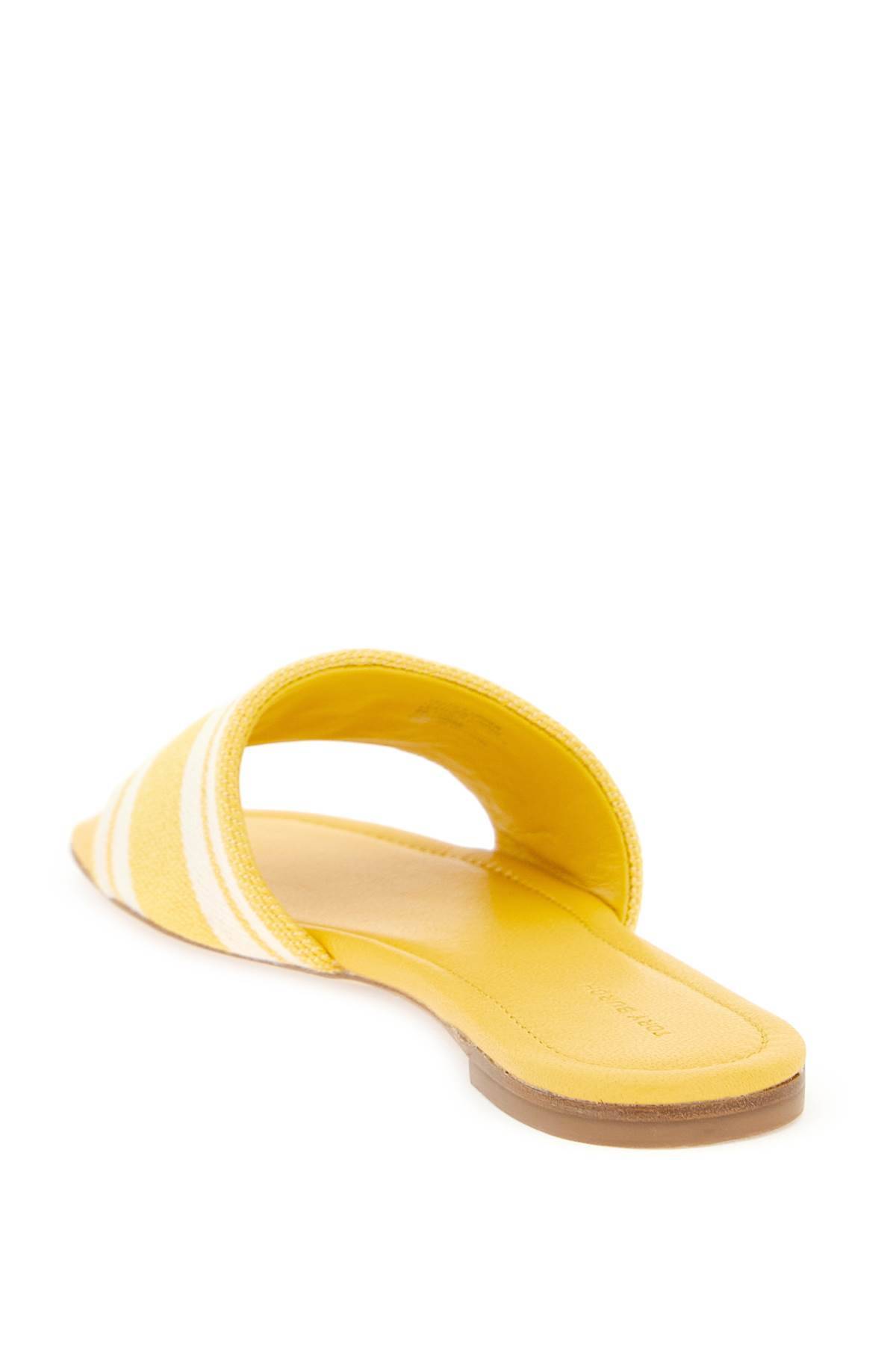 Shop Tory Burch Slides With Embroidered Band In Yellow,white