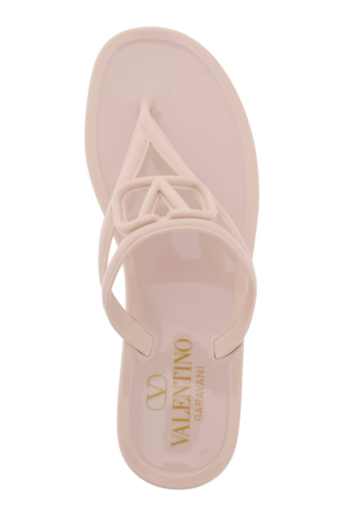 Shop Valentino Vlogo Signature Thong Sandals In Pink