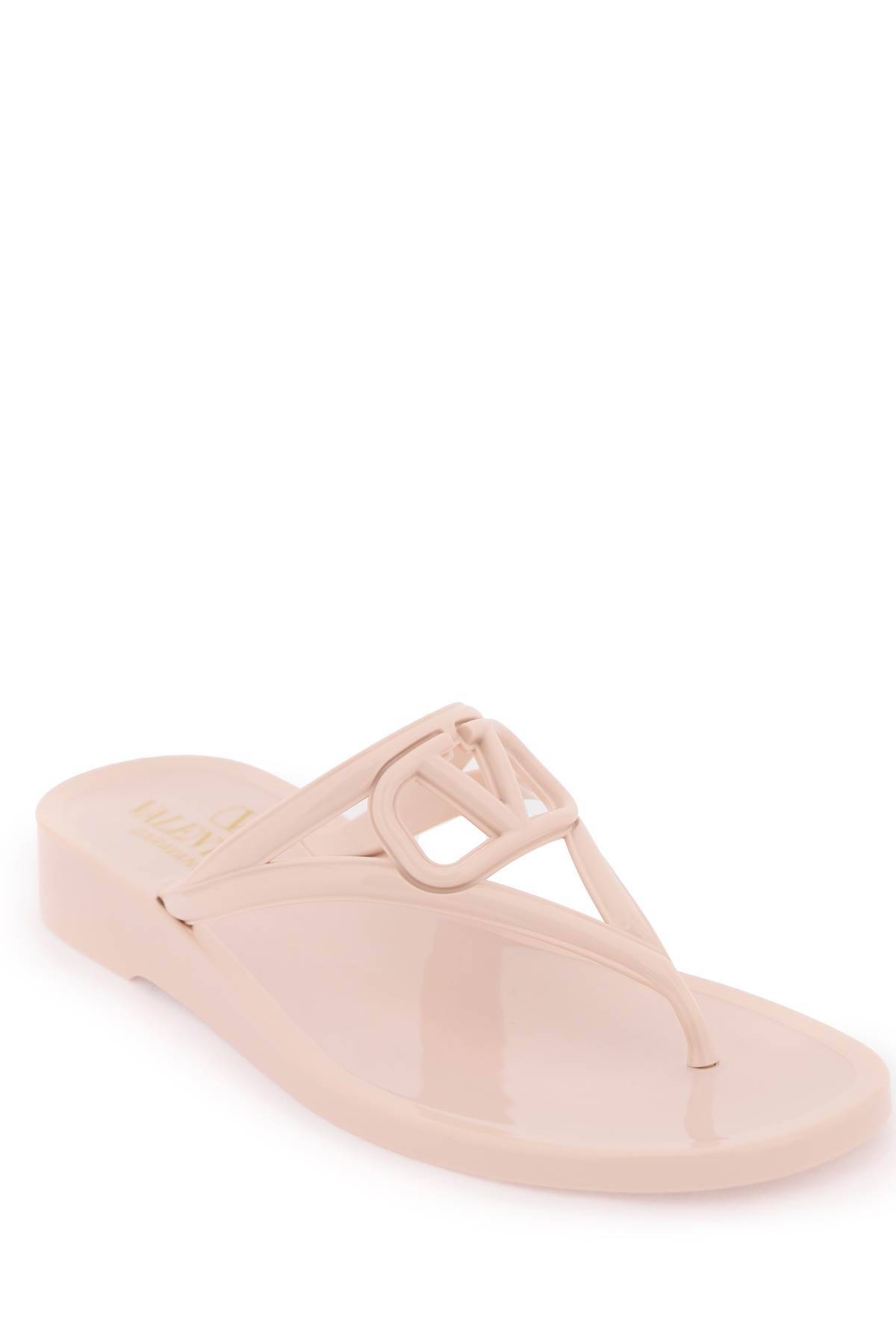 Shop Valentino Vlogo Signature Thong Sandals In Pink