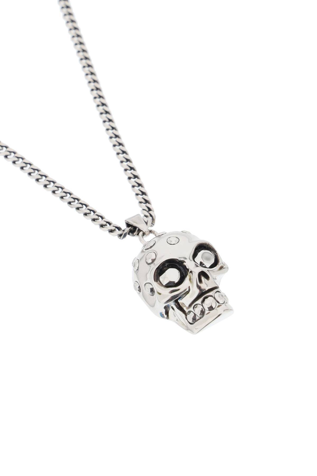 Shop Alexander Mcqueen Skull Knuckle Necklace In Silver