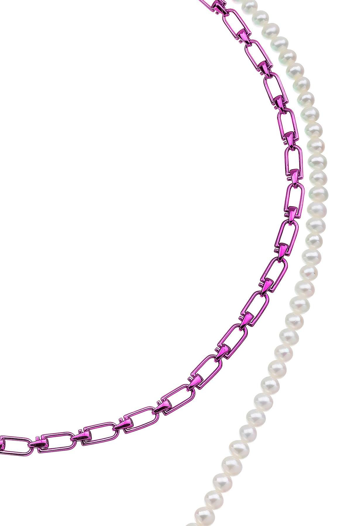 Shop Eéra 'reine' Double Necklace With Pearls In White,green