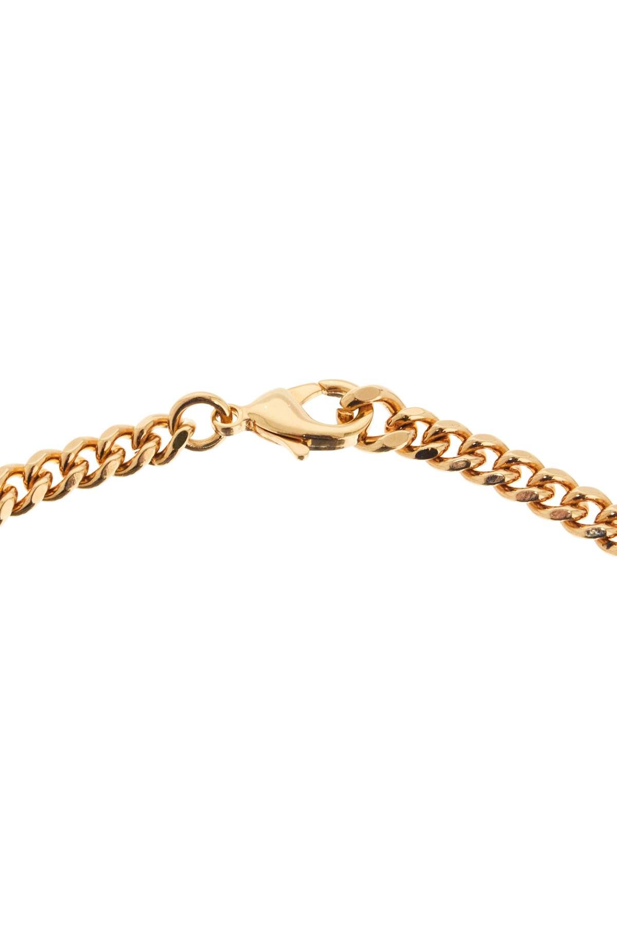 Shop Versace Biggie Medusa Necklace In Gold