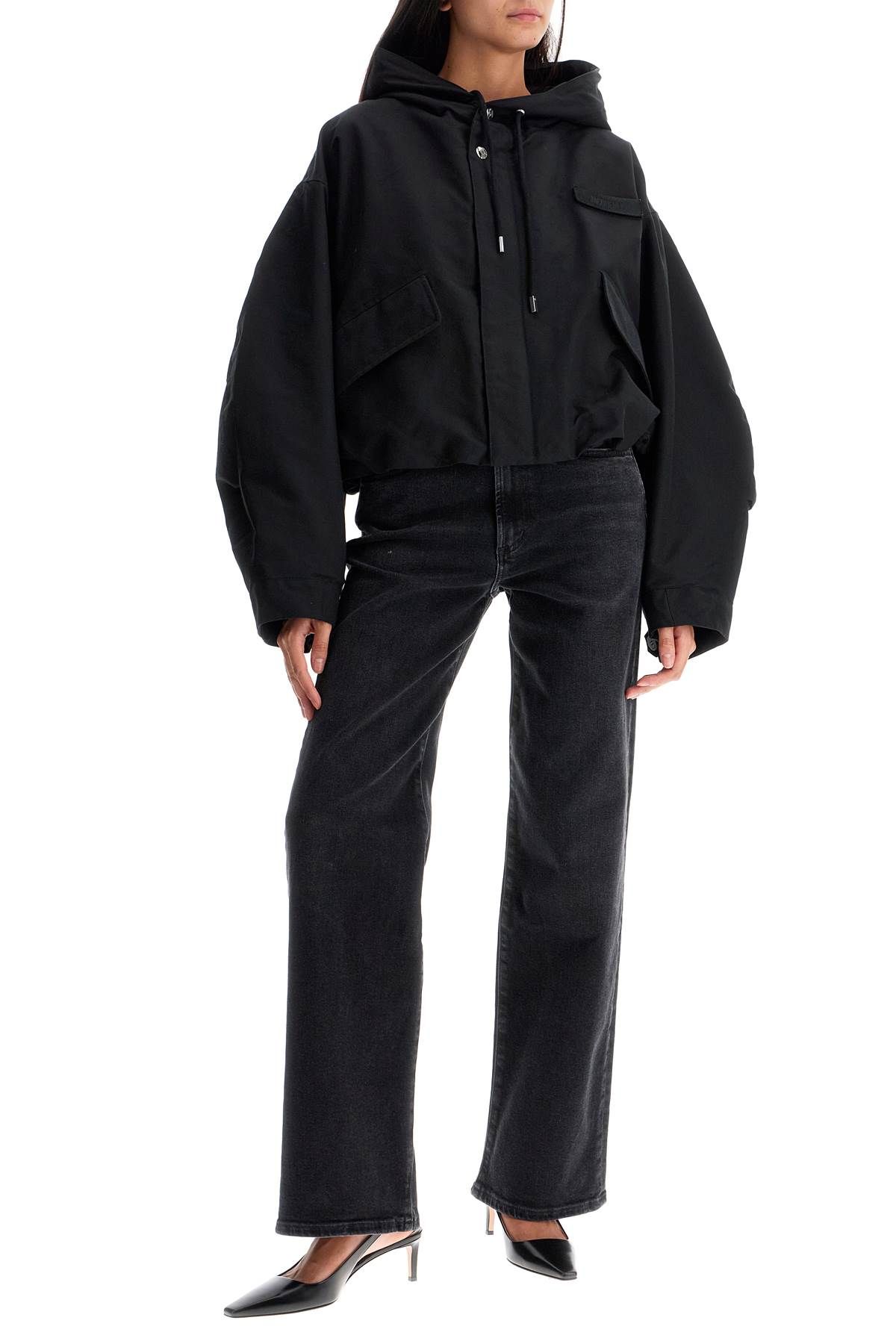 Shop Jacquemus Short Caraco Parka Jacket ' In Black