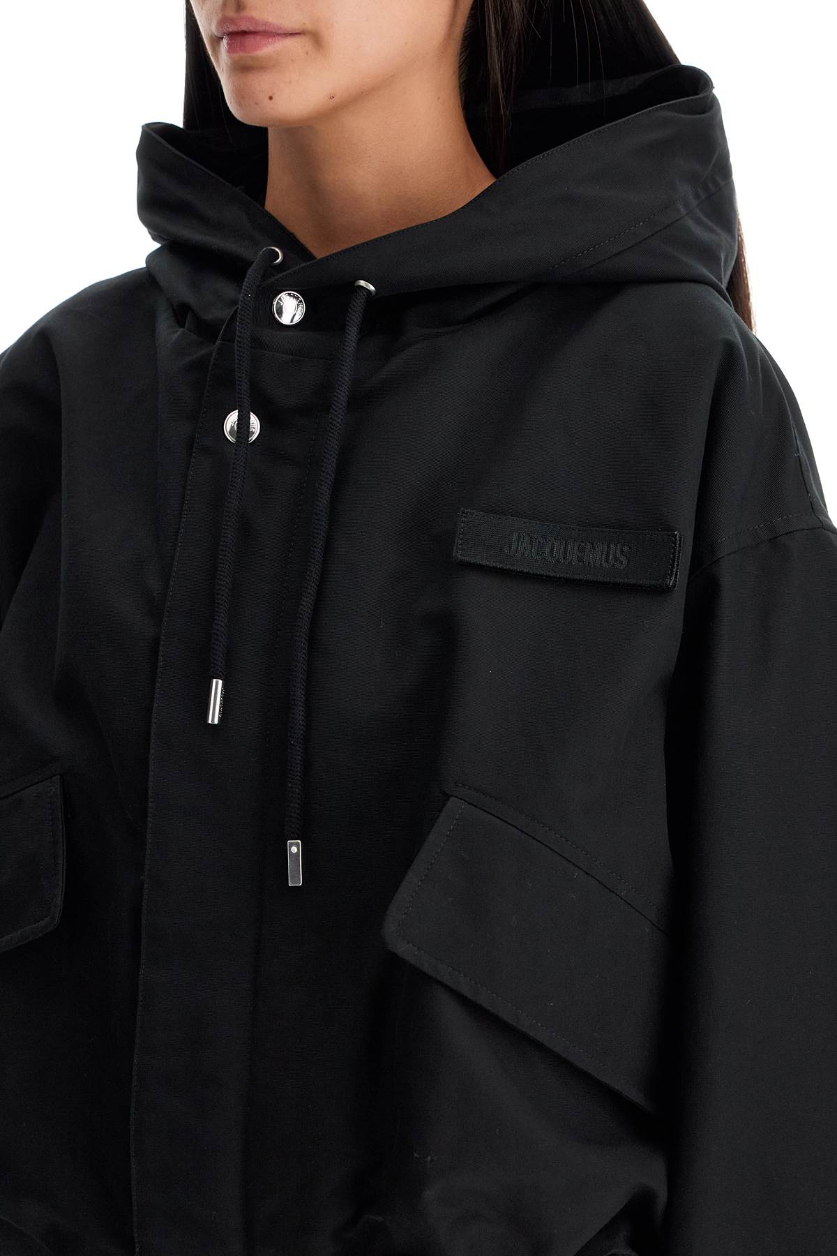 Shop Jacquemus Short Caraco Parka Jacket ' In Black